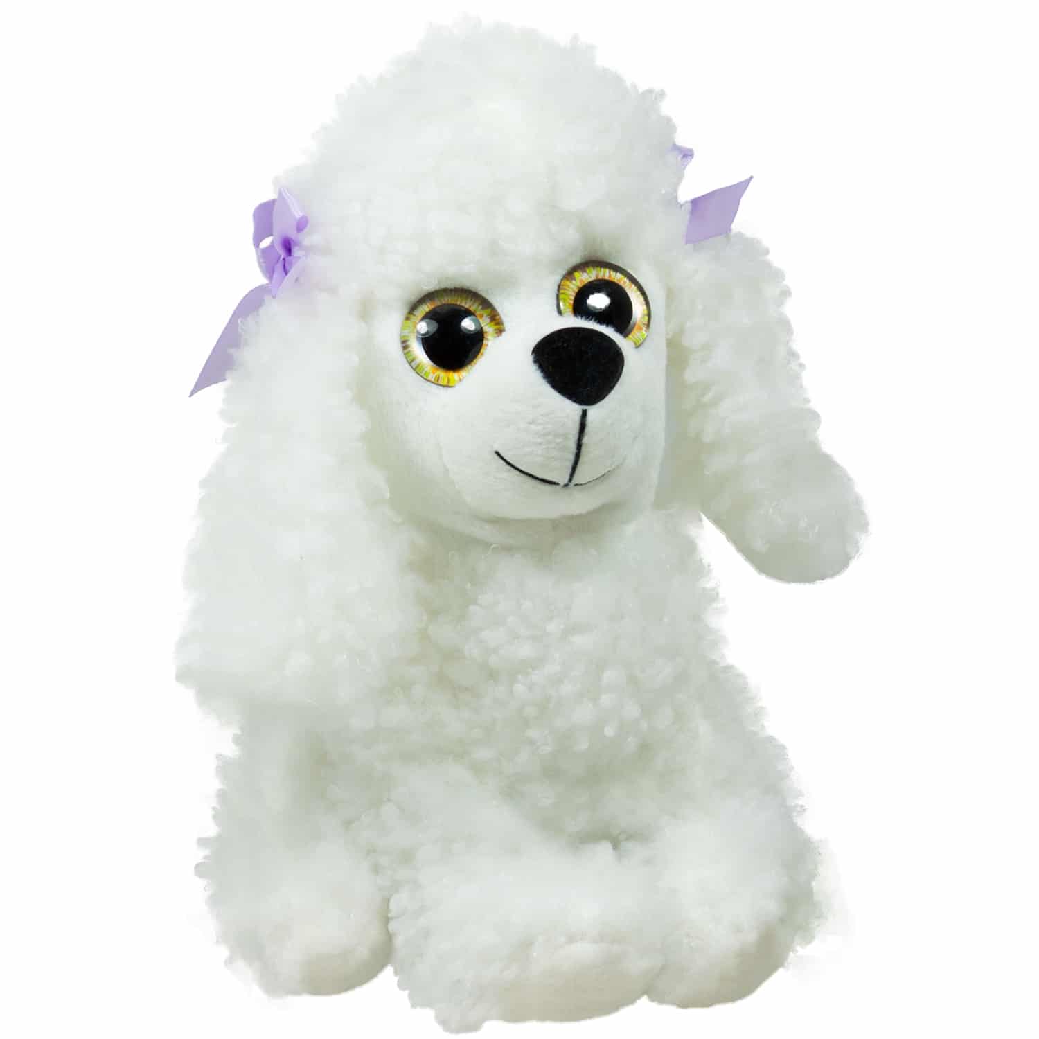 Poodle Dog with Big Eyes - White