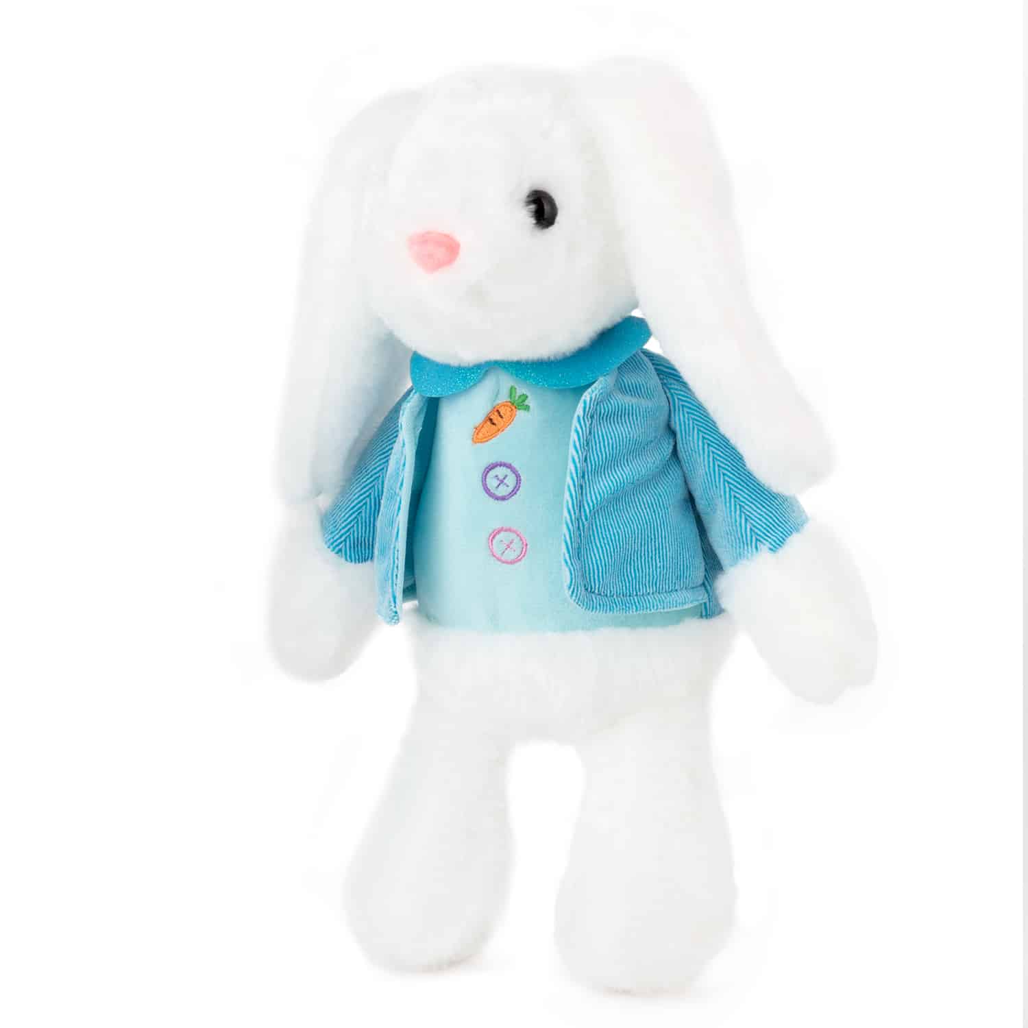 Rabbit - White with a blue vest