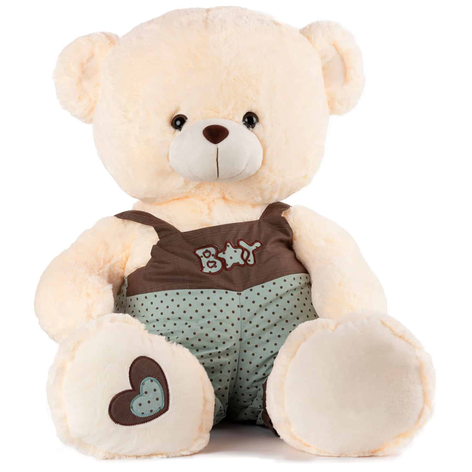 Teddy bear with clothes on dots - Boy