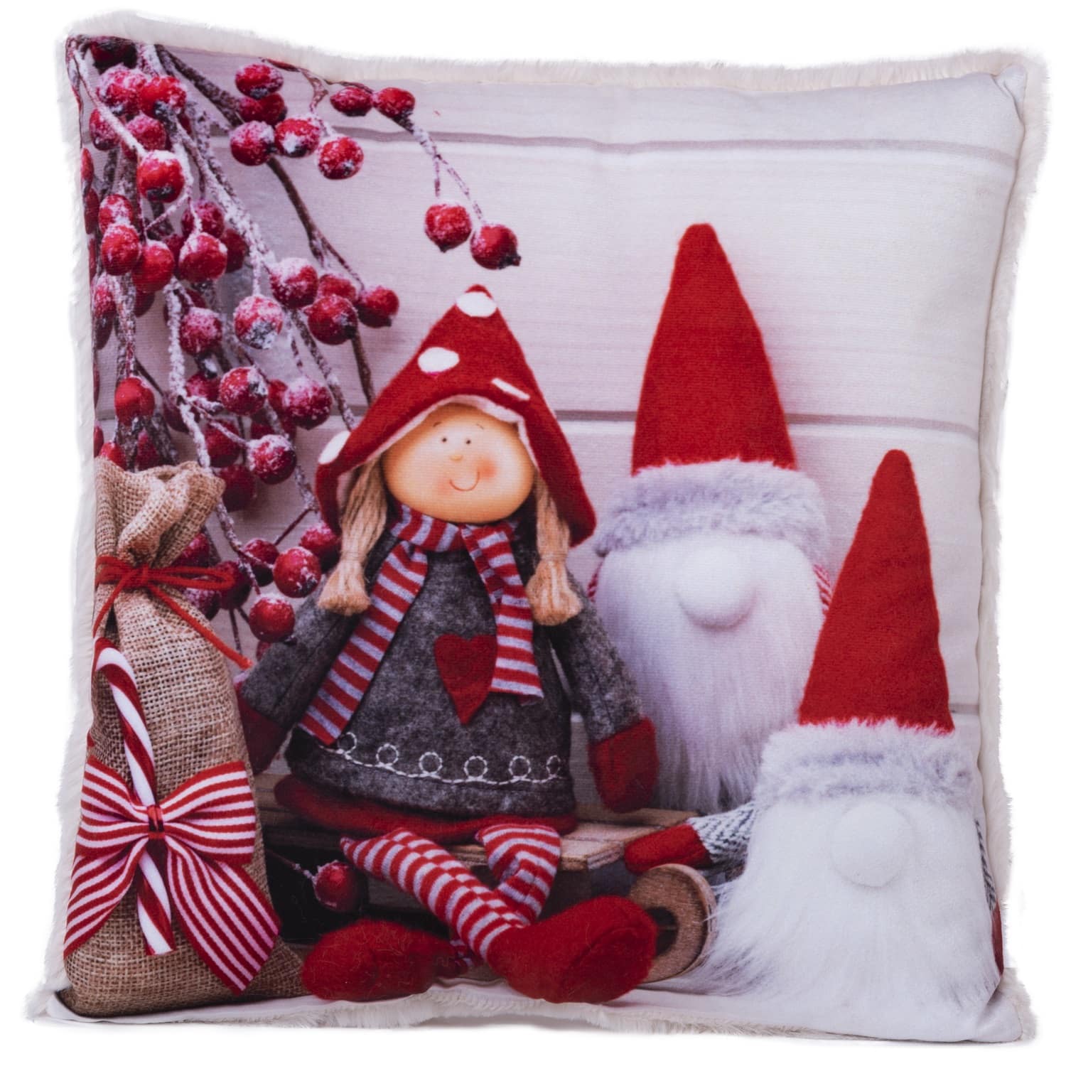 Pillow with Christmas toys
