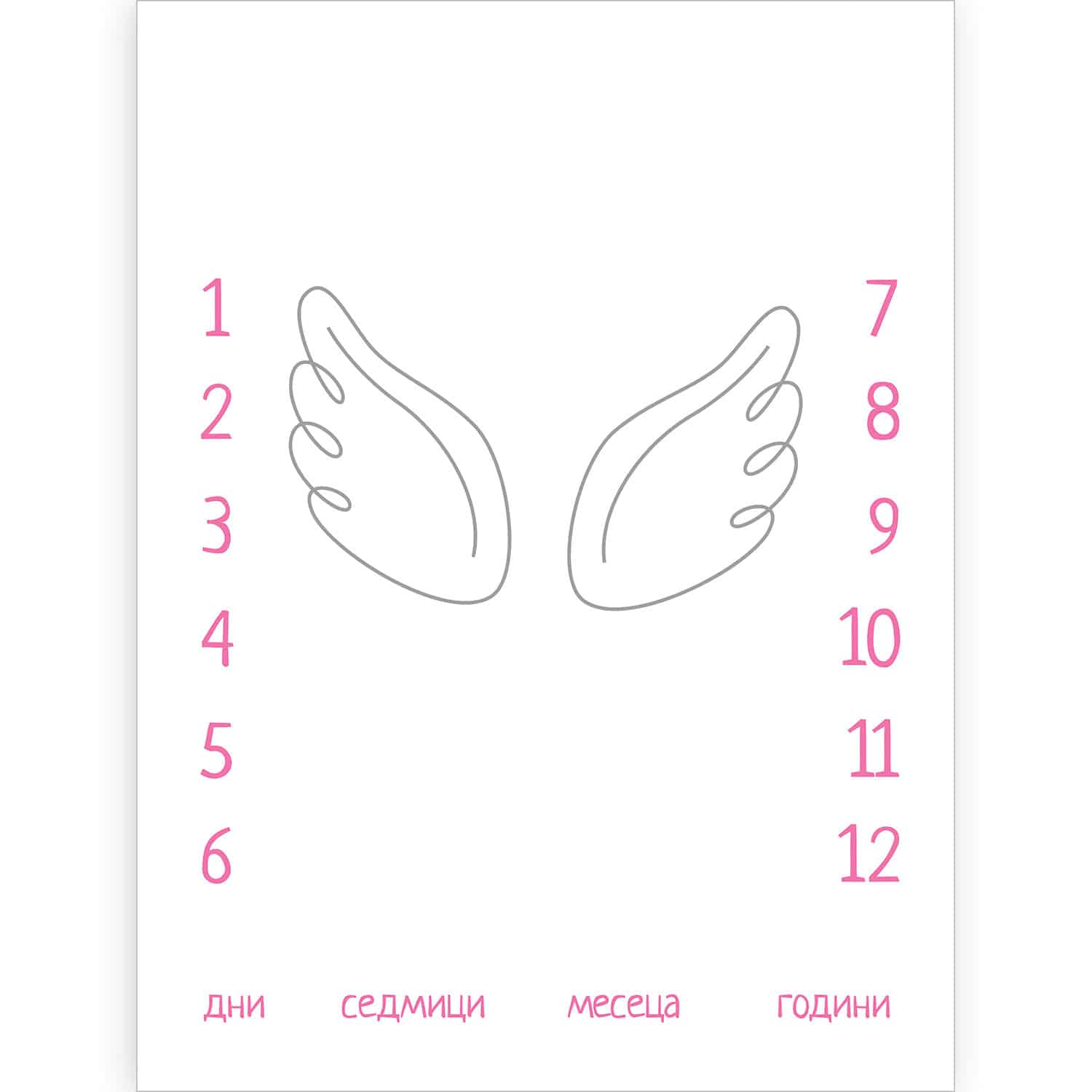 Canvas for photo - type Angel wings three colors - Pink