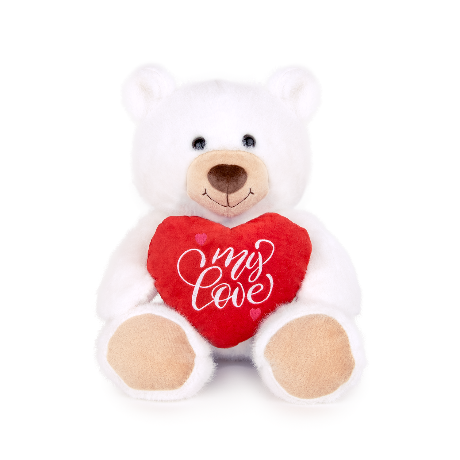Мече със сърце - Бял
