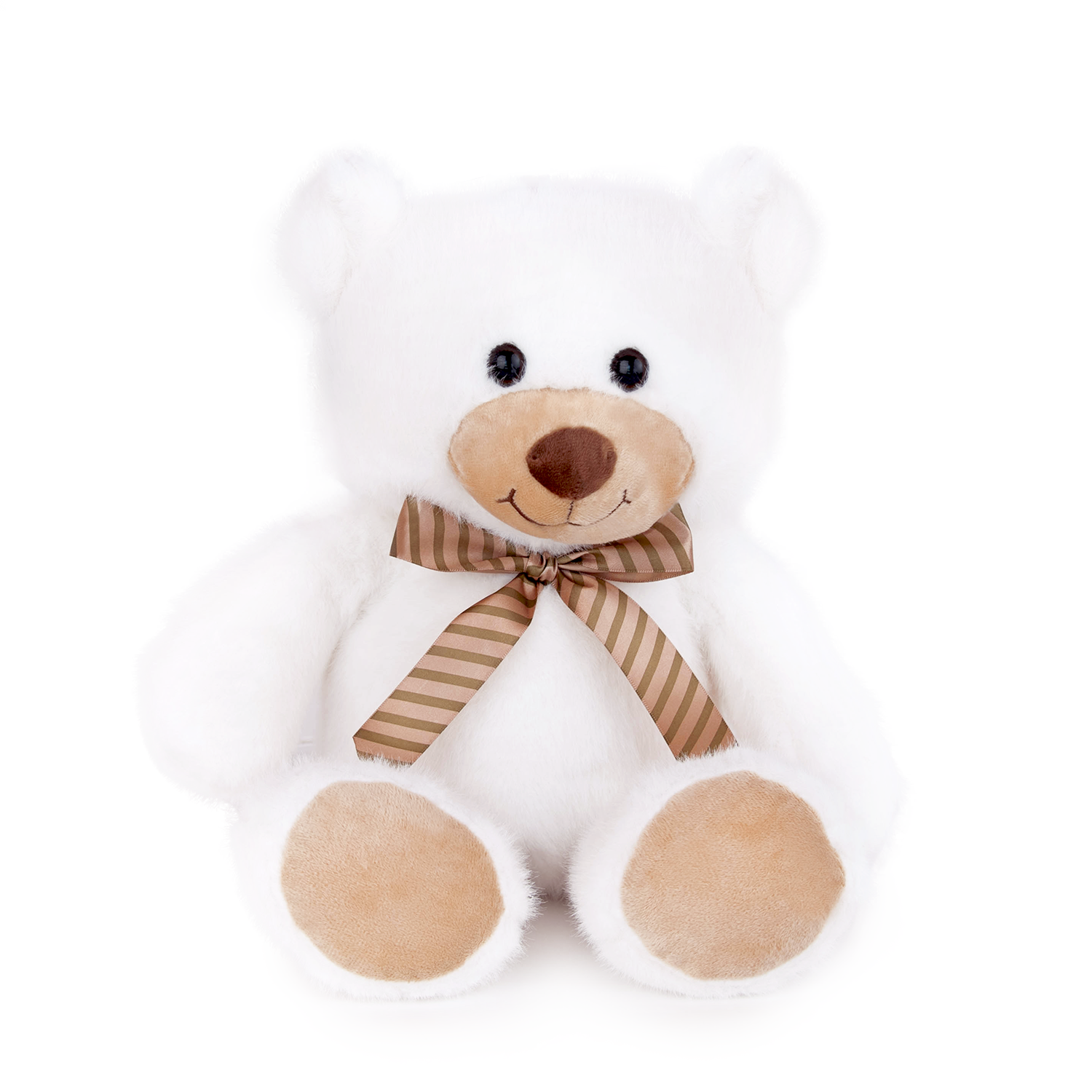 Мече с панделка - Бял