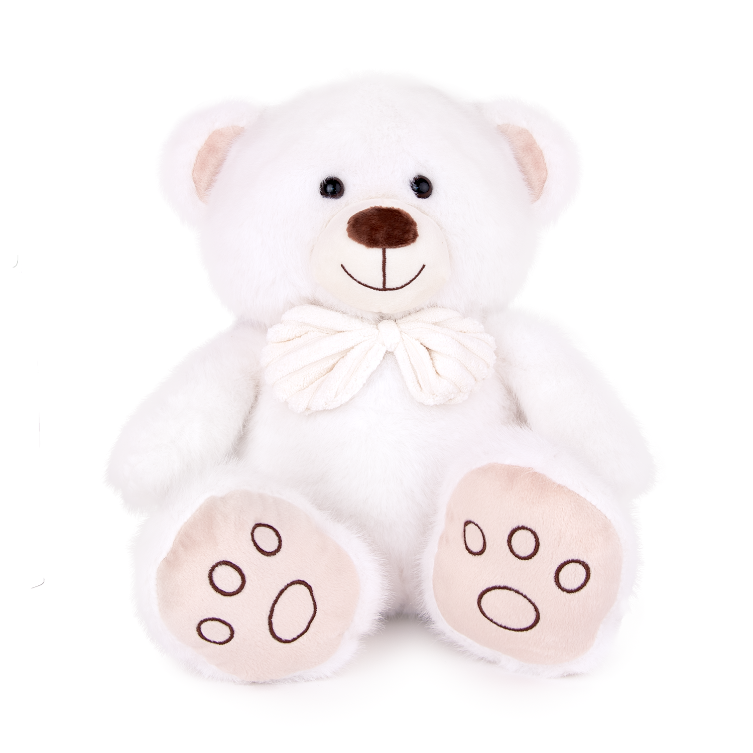 Мече с папийонка - Бял