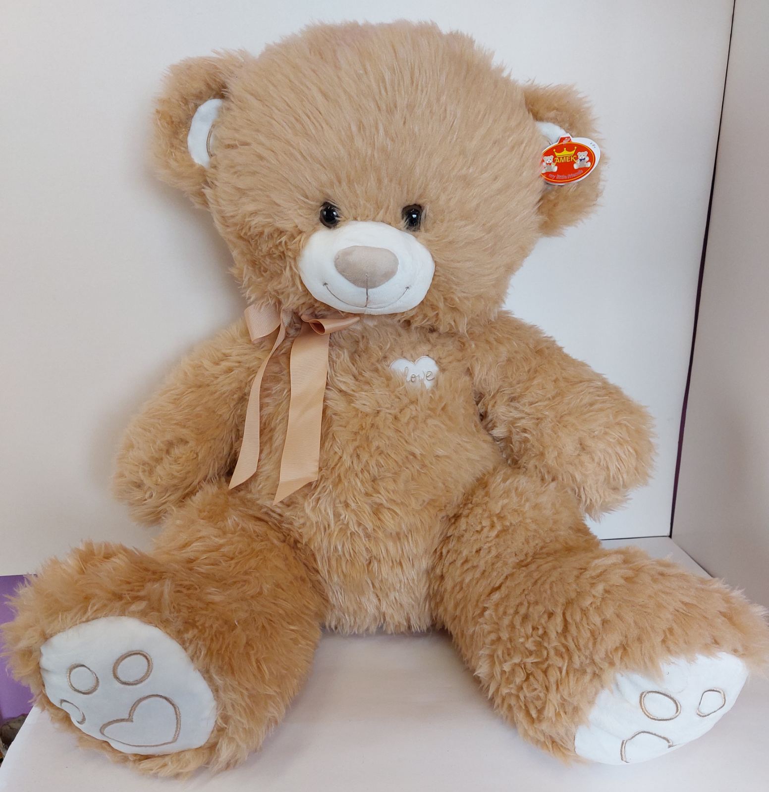 Мече с панделка - Св.Кафяв