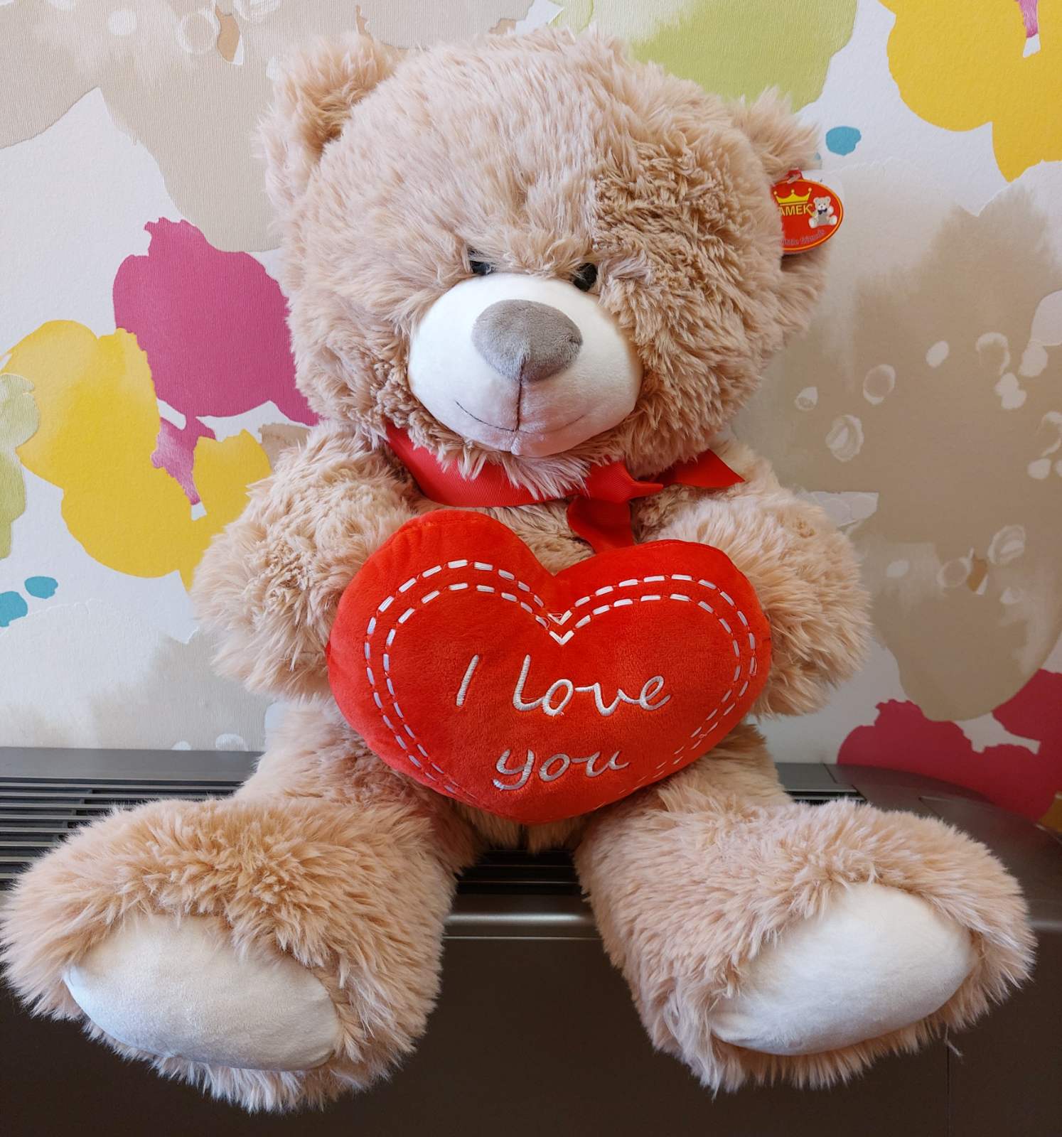 Мече със сърце и панделка - Бежов