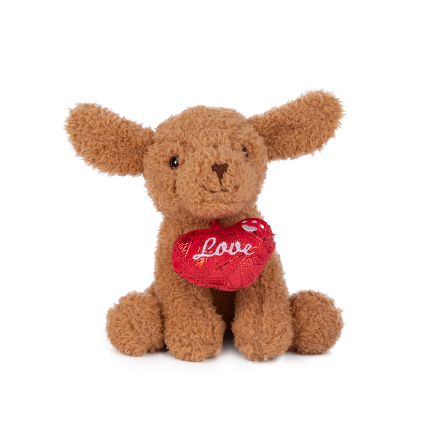 Куче със сърце - Кафяв