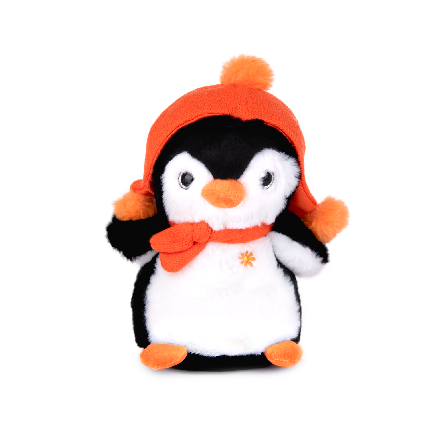 Пингвин с оранжева шапка и шал 20см