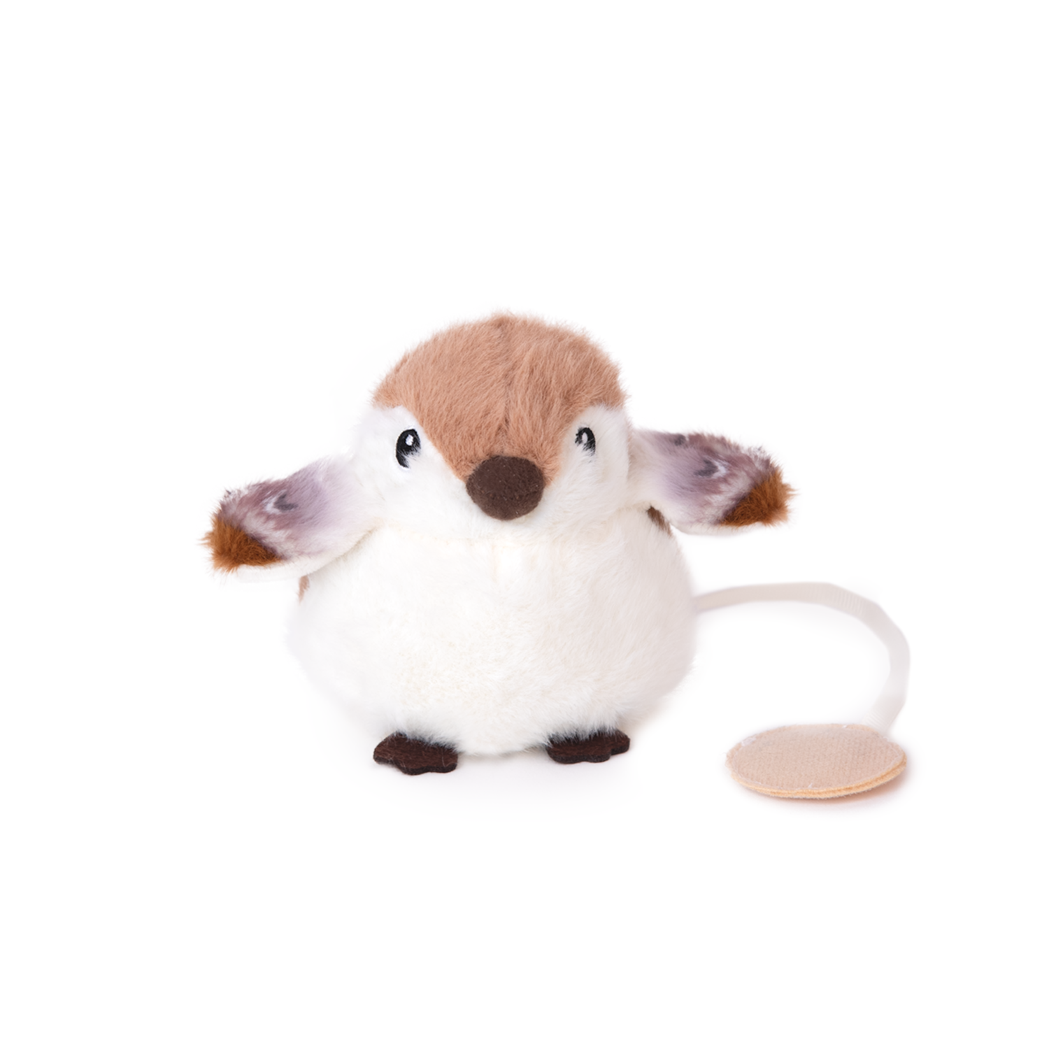 Птиче с магнит - Кафяв с бял