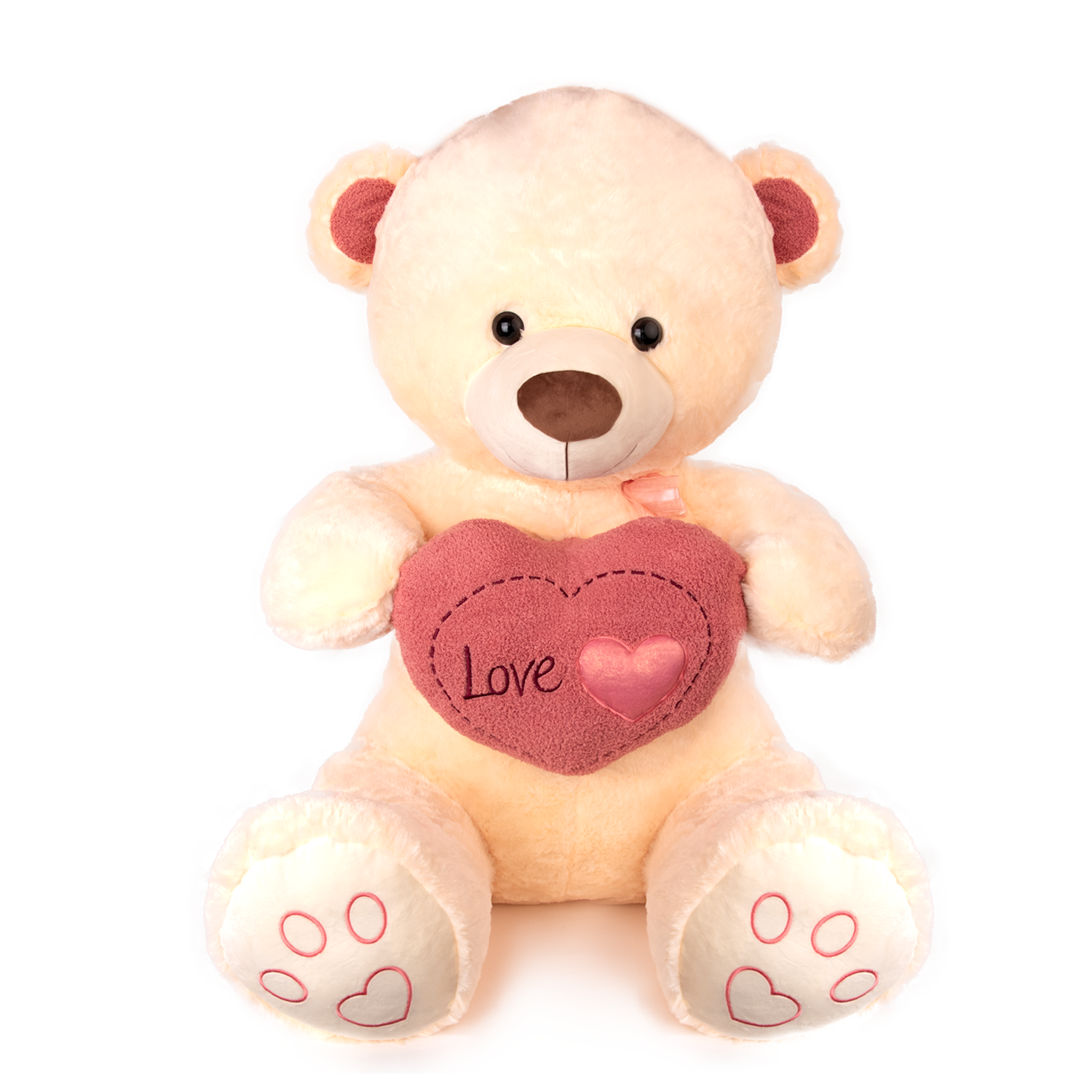 Мече със сърце - Бял