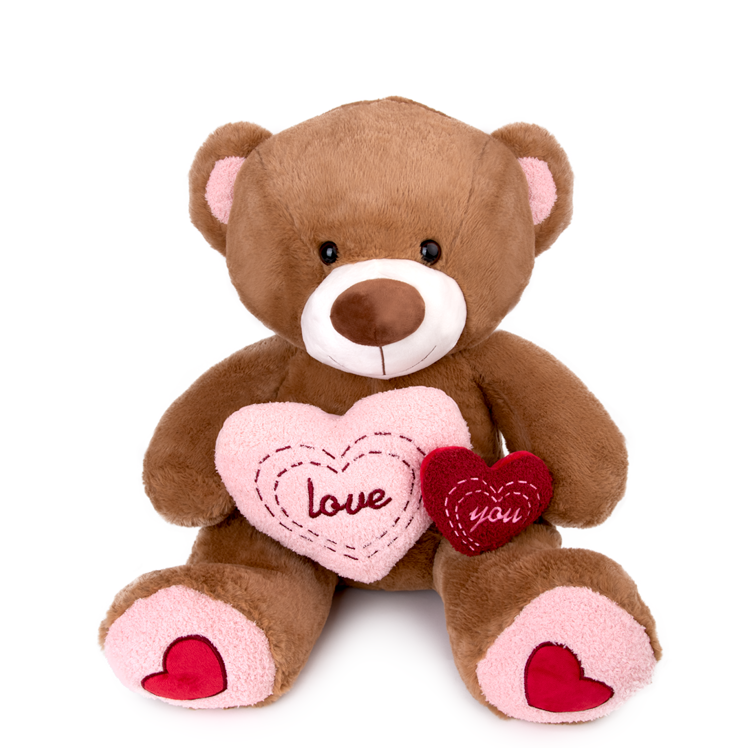 Мече с две сърца - Кафяв