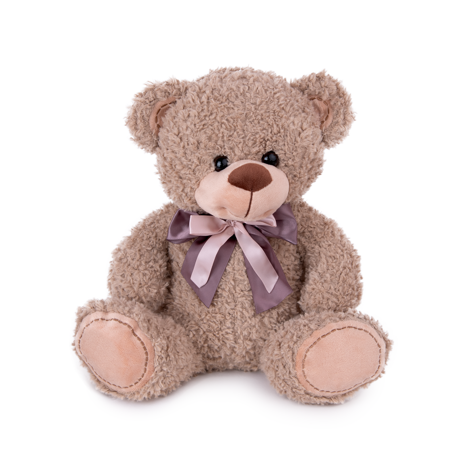 Мече с панделка - Кафяв