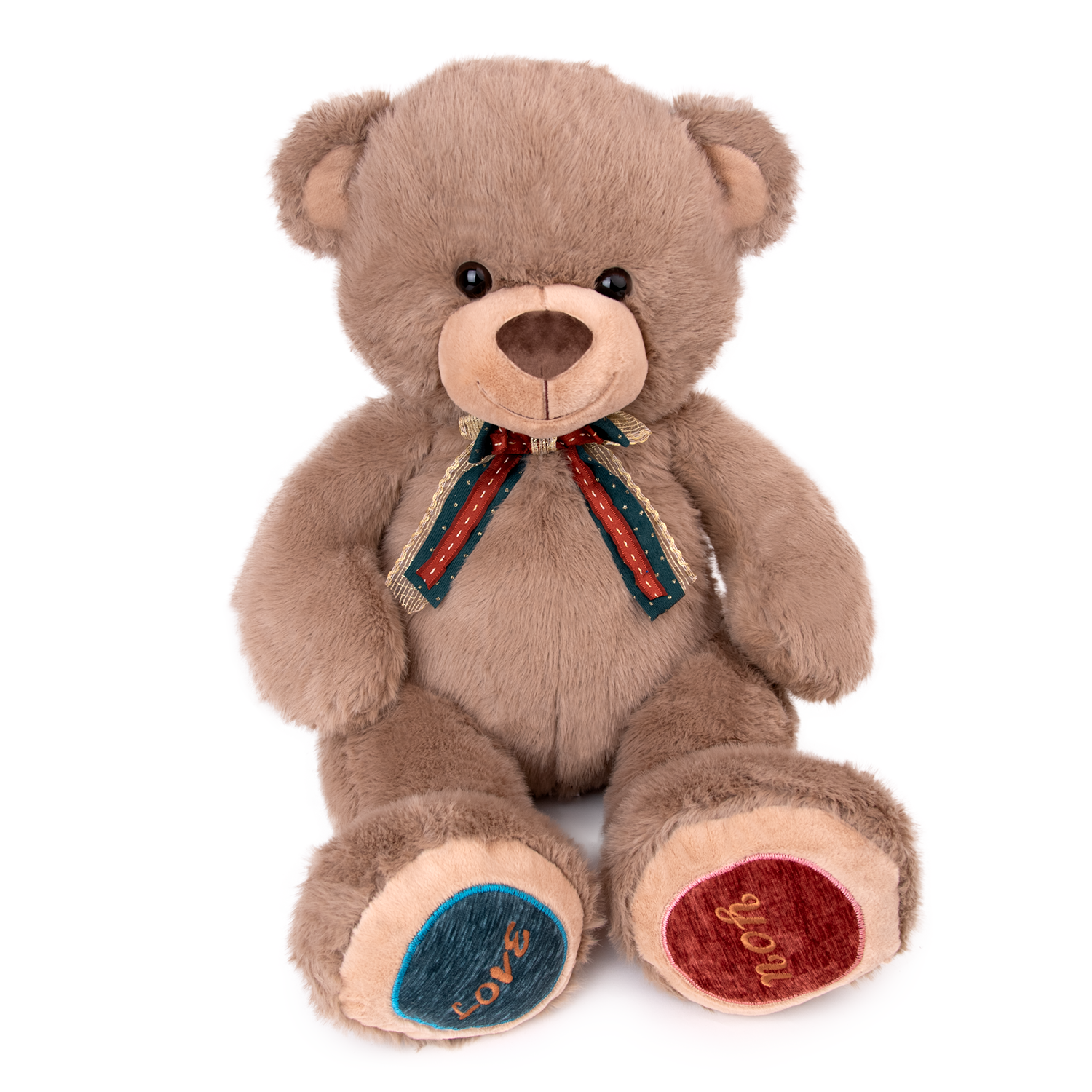 Мече с панделка - Кафяв