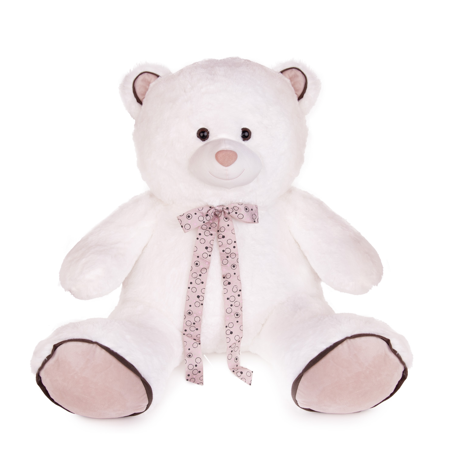Мече с панделка - Бял