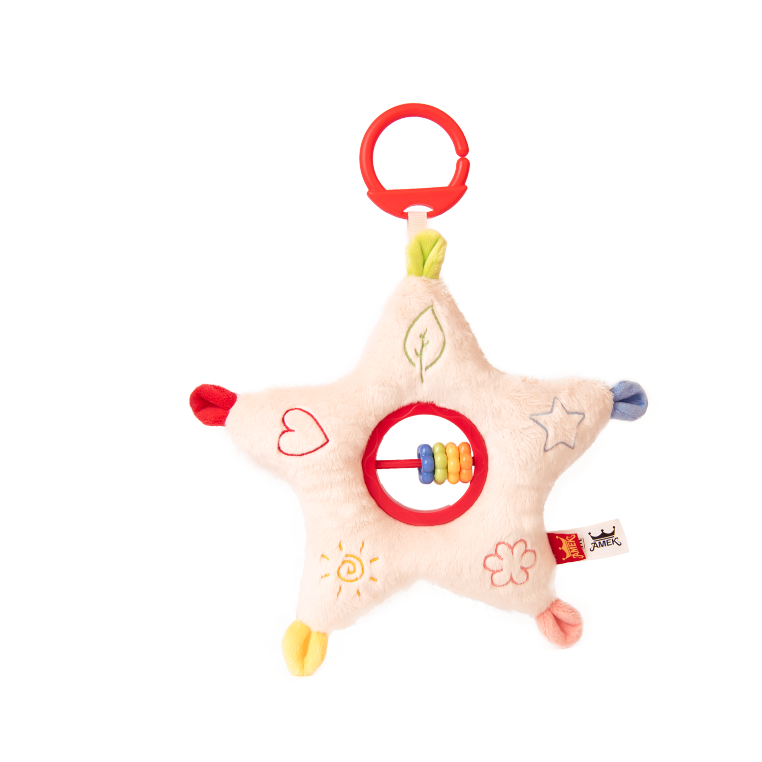 Baby rattle Star - Red