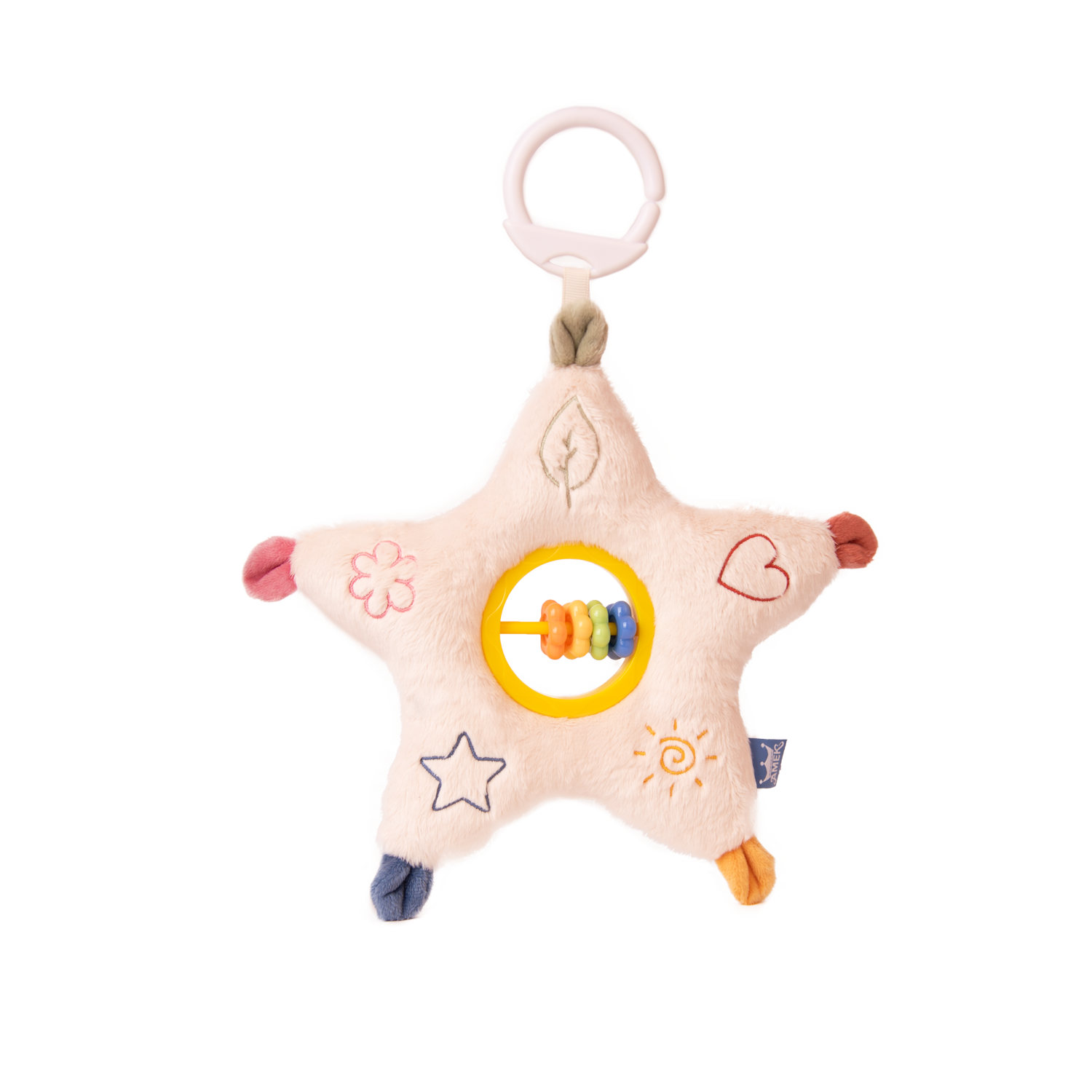 Baby rattle Star - Yellow