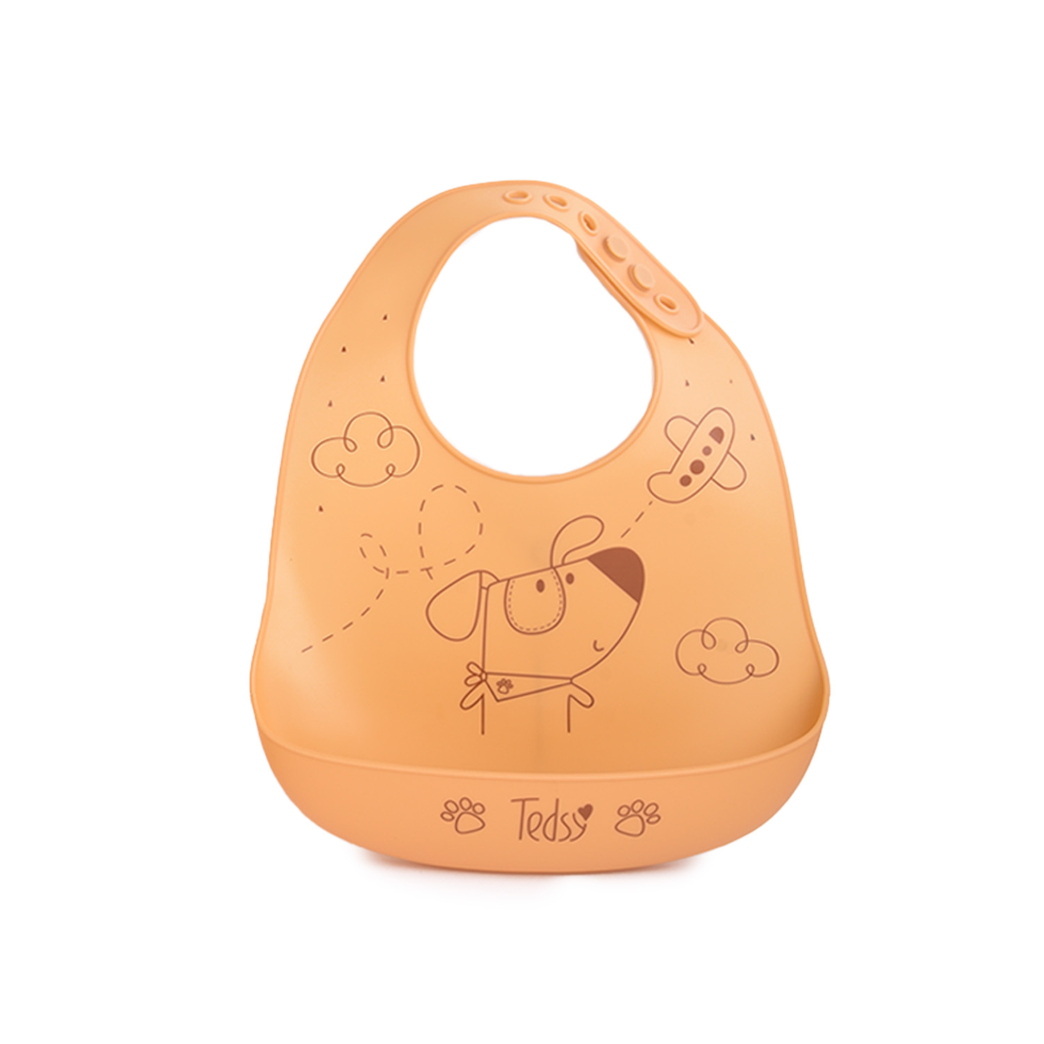 Силиконов лигавник Куче Жълт