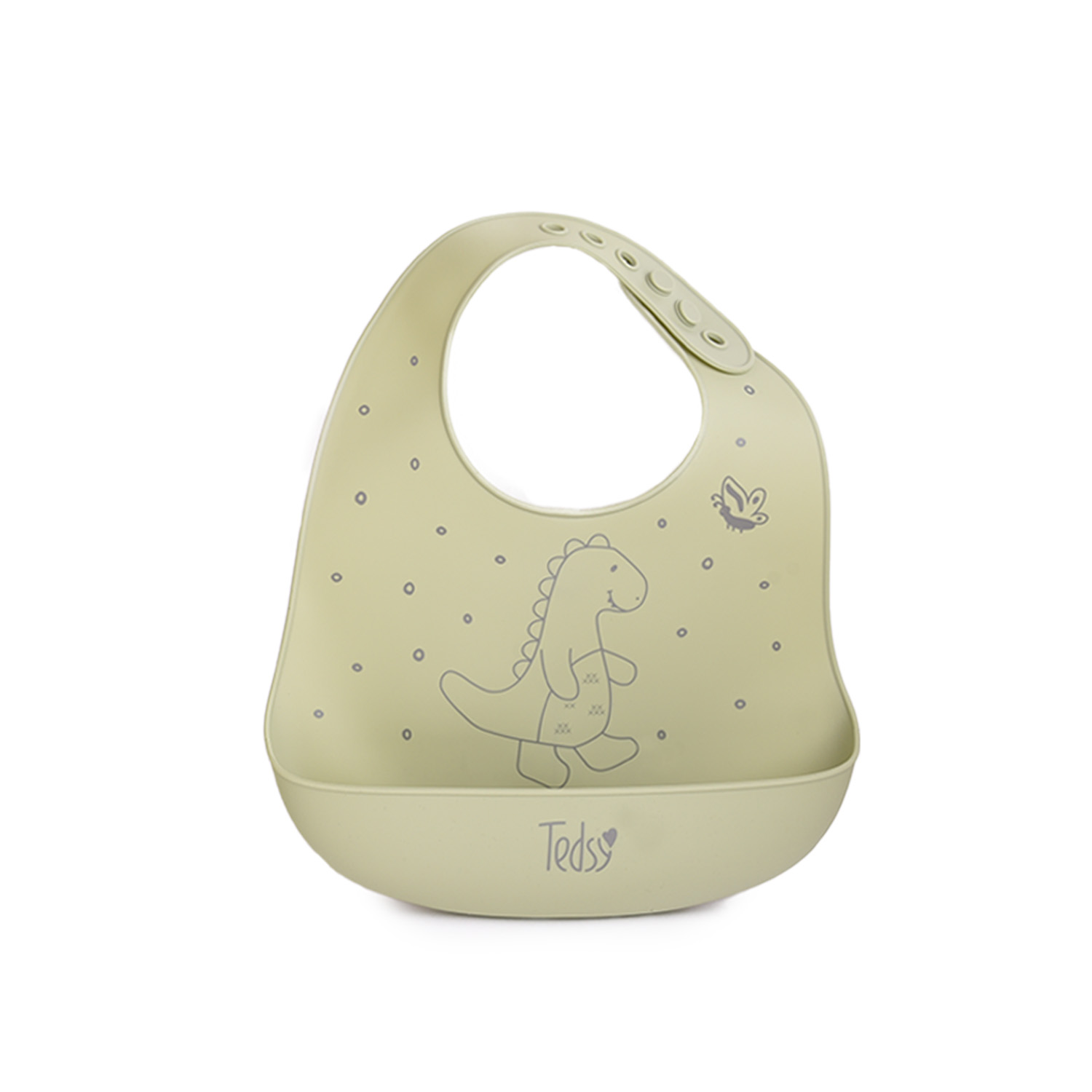 Силиконов лигавник Дино Зелен