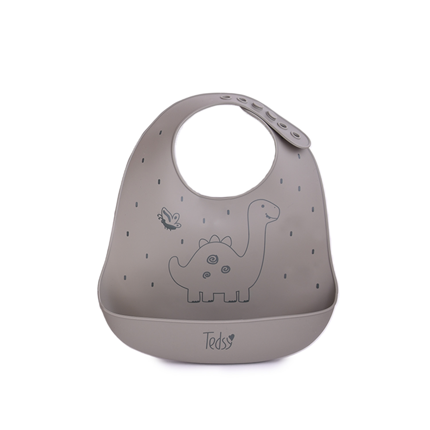 Силиконов лигавник Дино Сиво-зелен