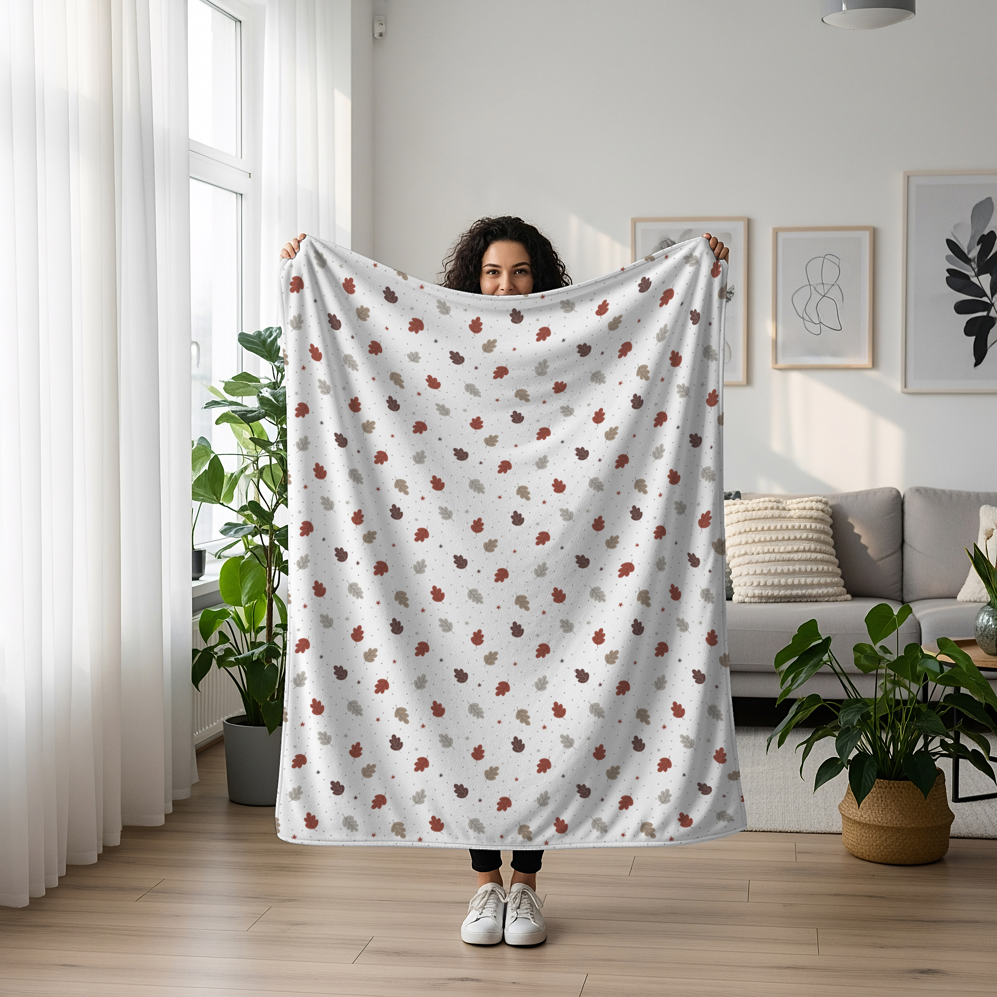 Бебешко одеяло Есенни листа