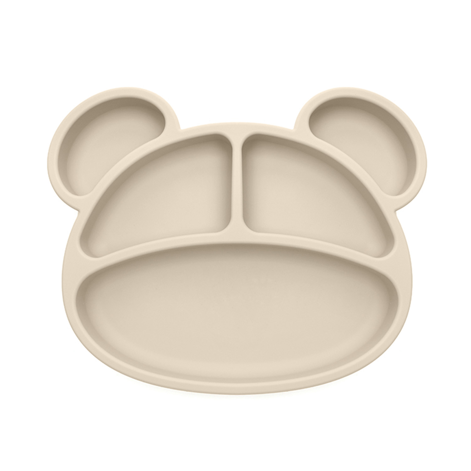Силиконова чиния с ушички - Бежов