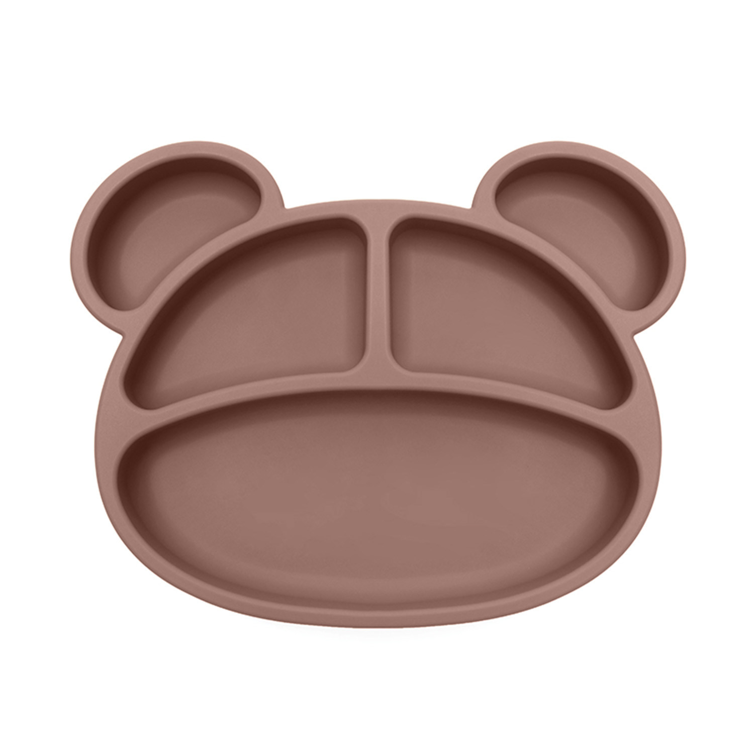 Силиконова чиния с ушички - Полско сив