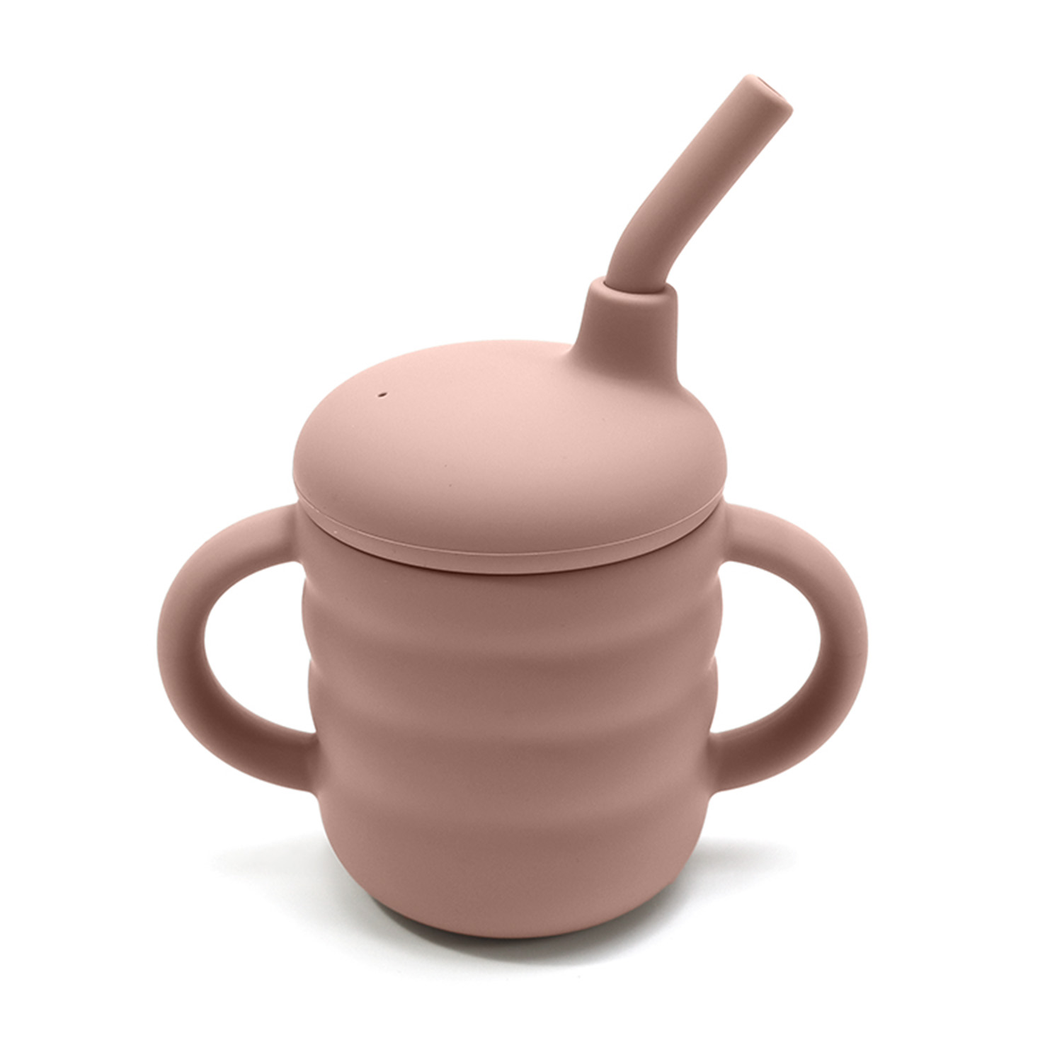 Бебешка силиконова чаша - Полско сив