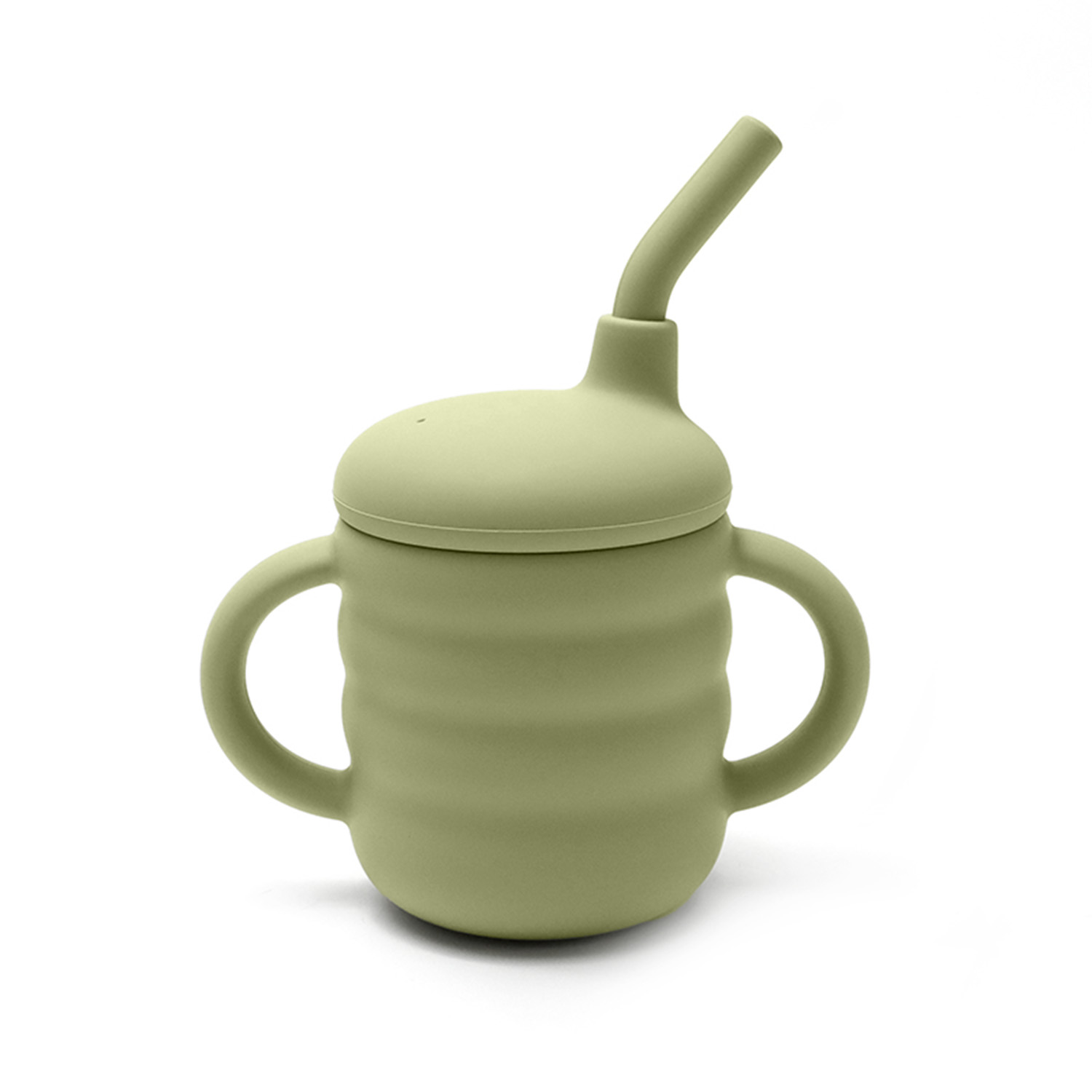 Бебешка силиконова чаша - Зелен