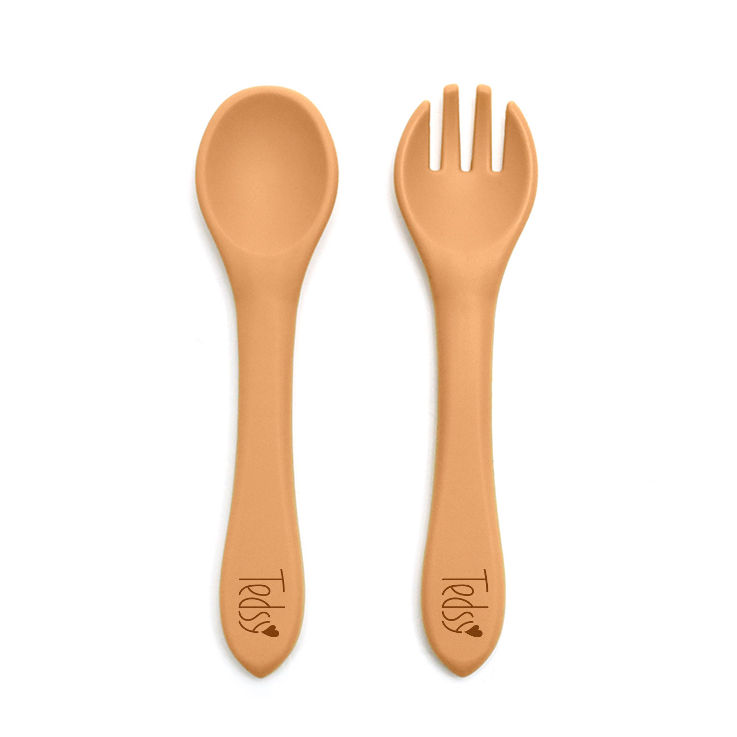 Бебешки силиконови прибори - Горчица