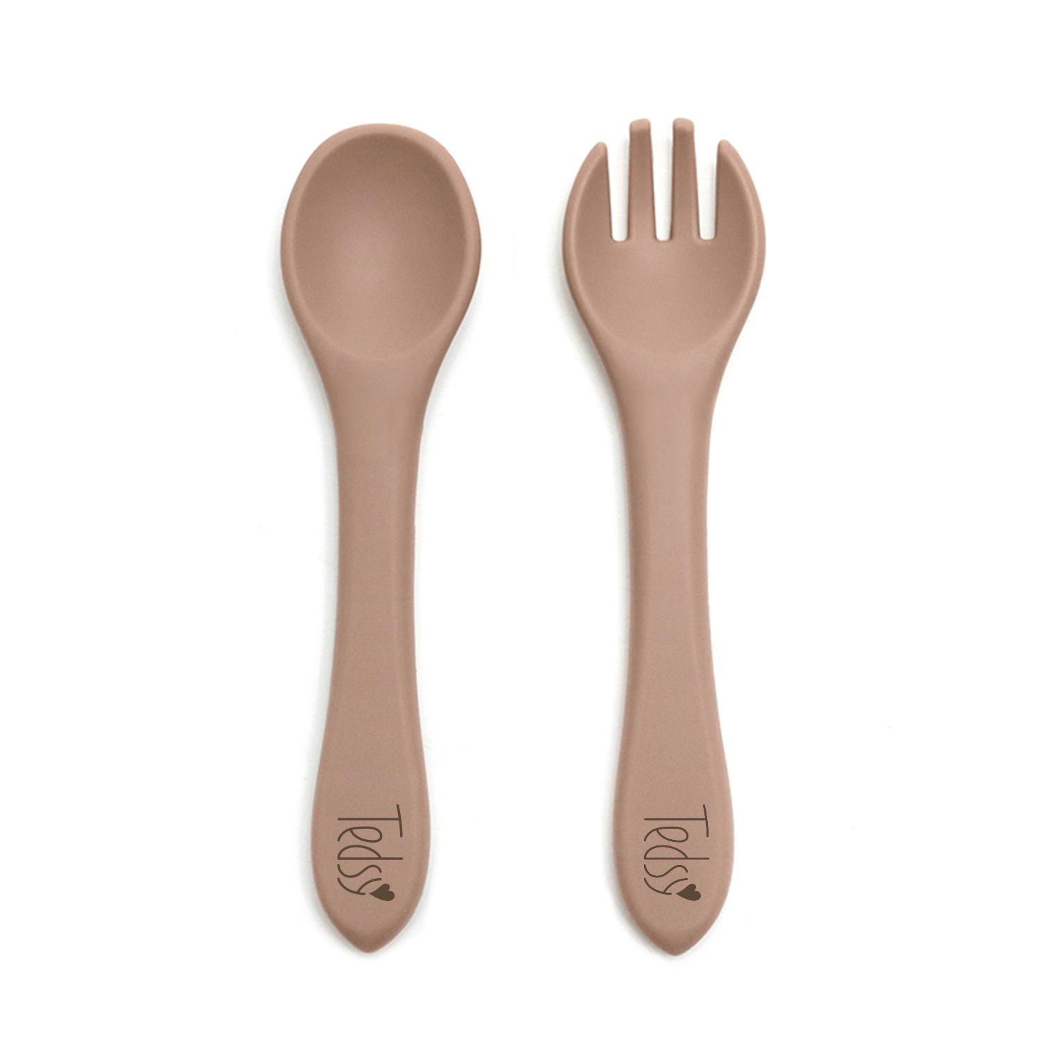 Бебешки силиконови прибори - Полско сив