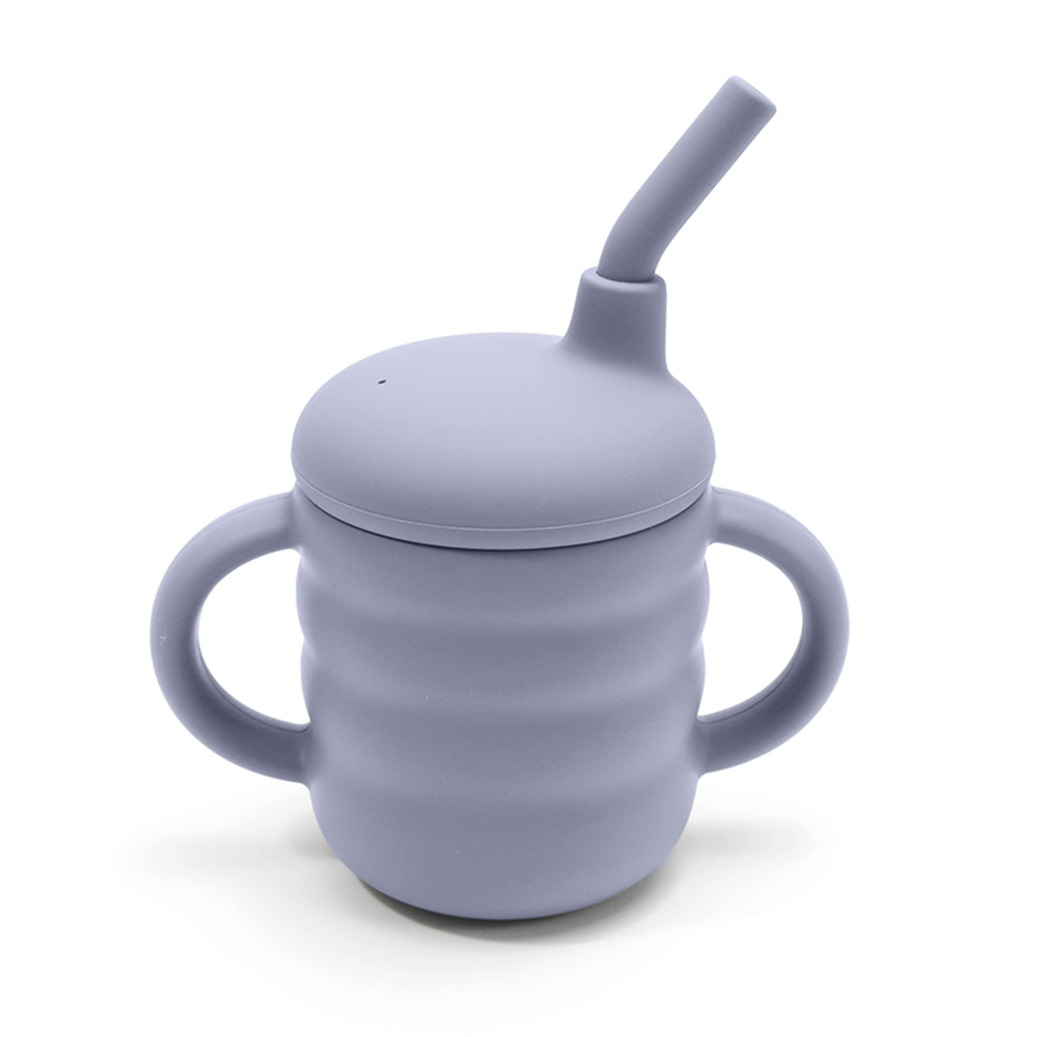 Бебешка силиконова чаша - Сив