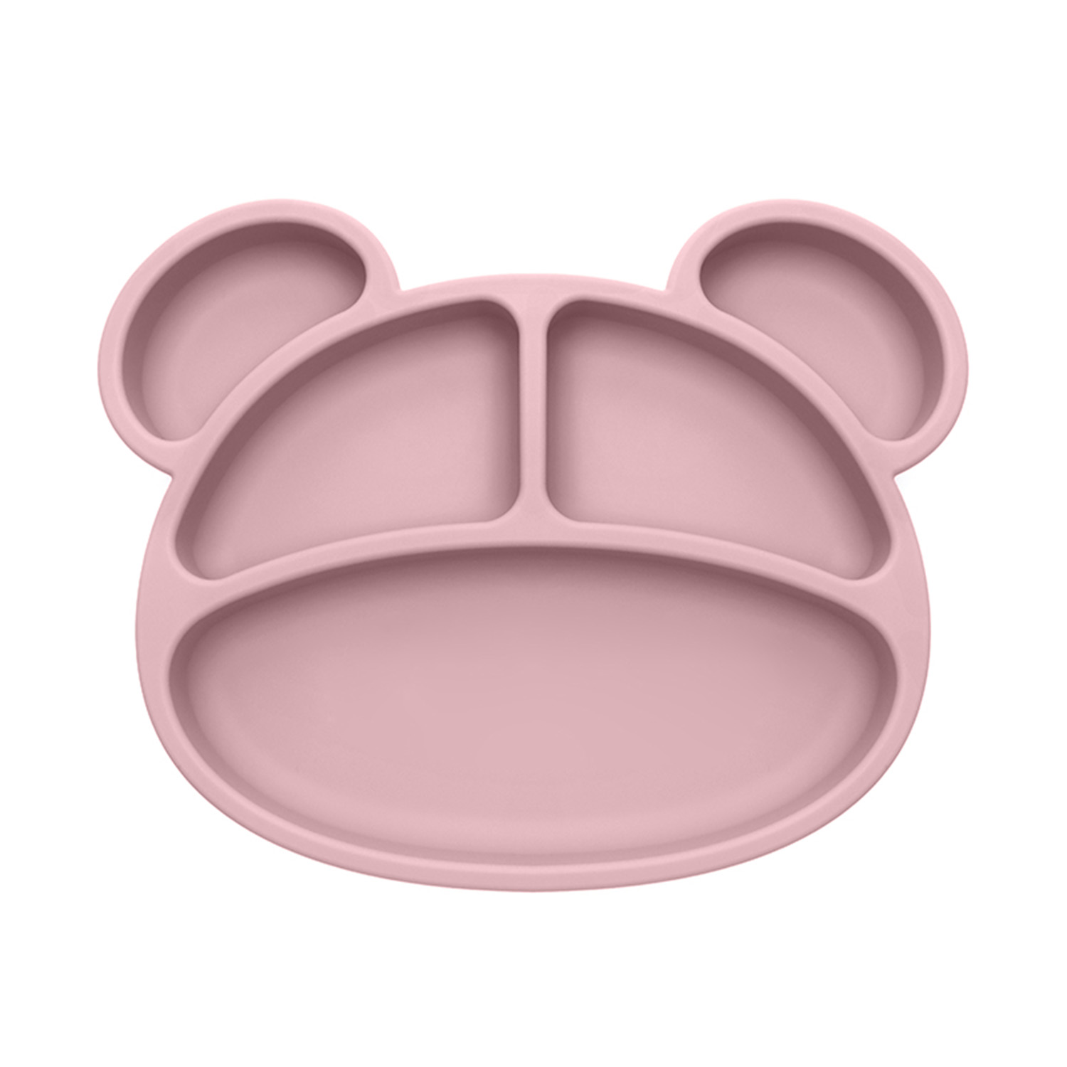 Силиконова чиния с ушички - Св.розов