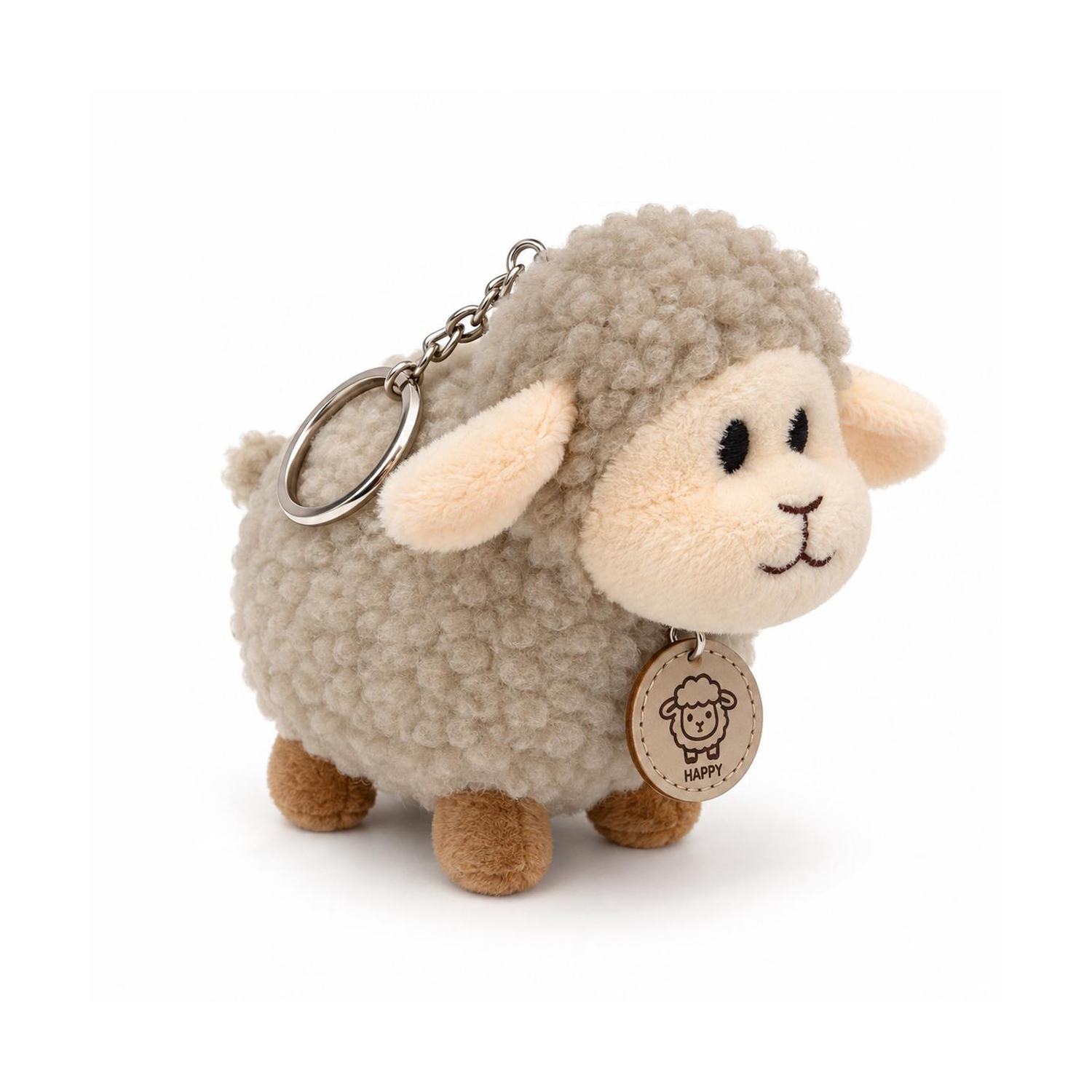 Keychain Lamb with sound - Beige