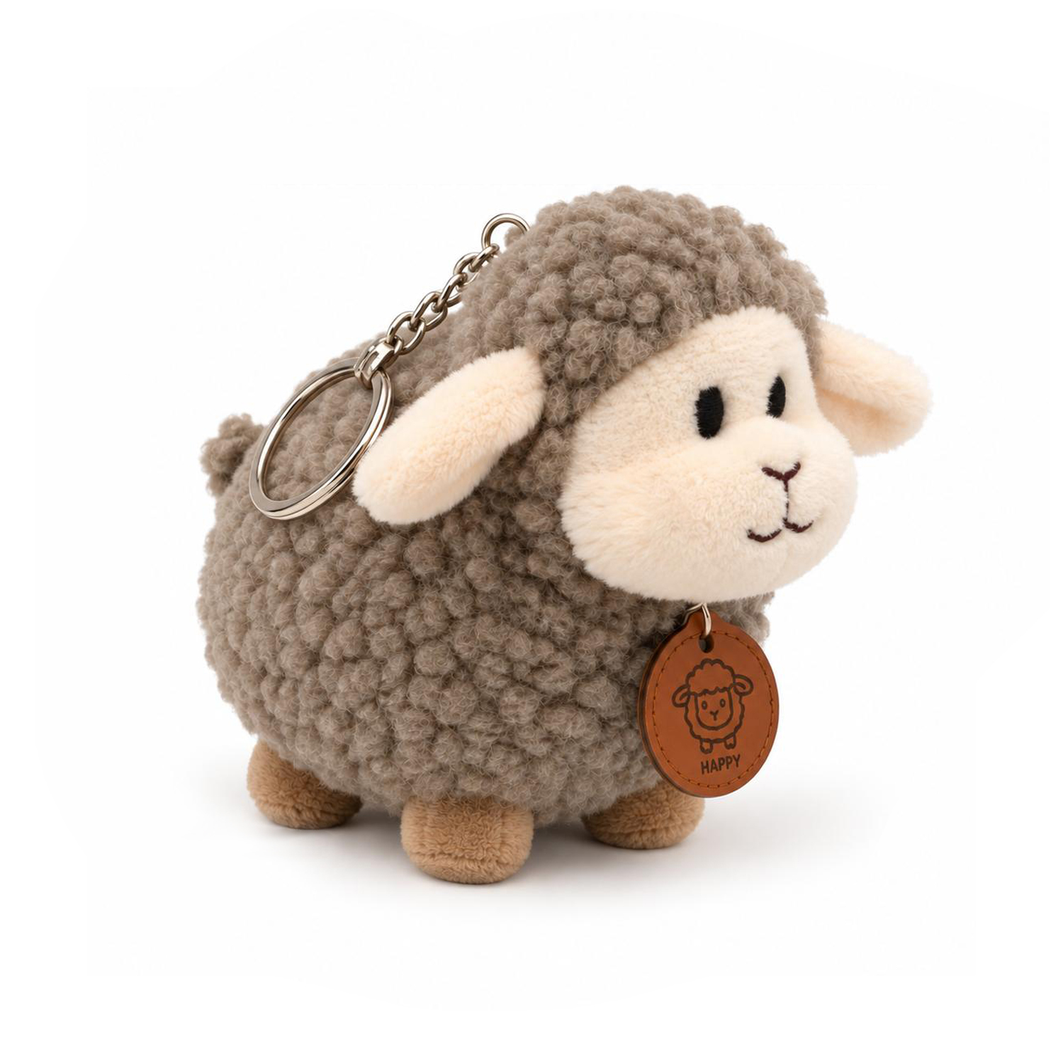Keychain Lamb with sound - Brown