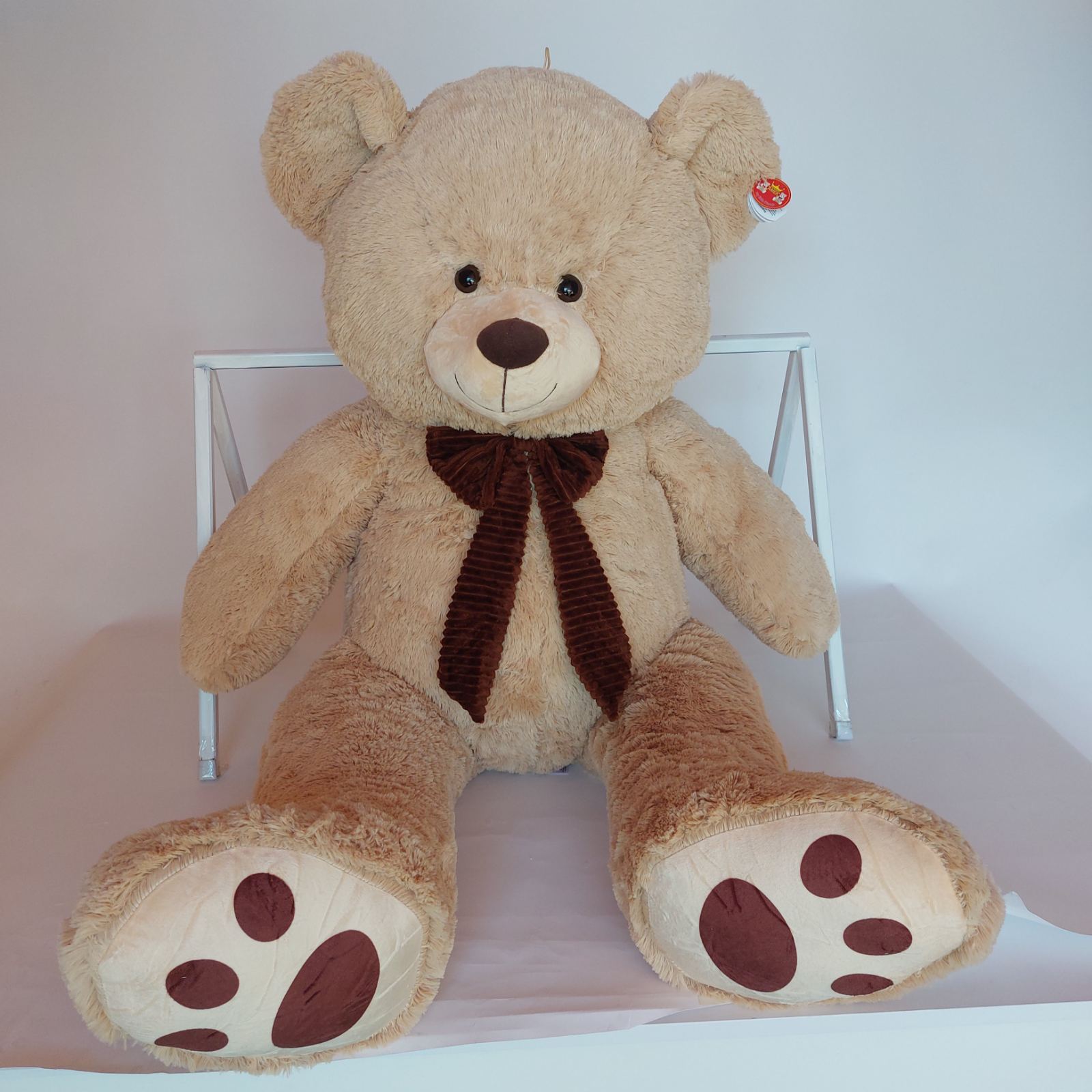 Мече с панделка - Екрю 130см