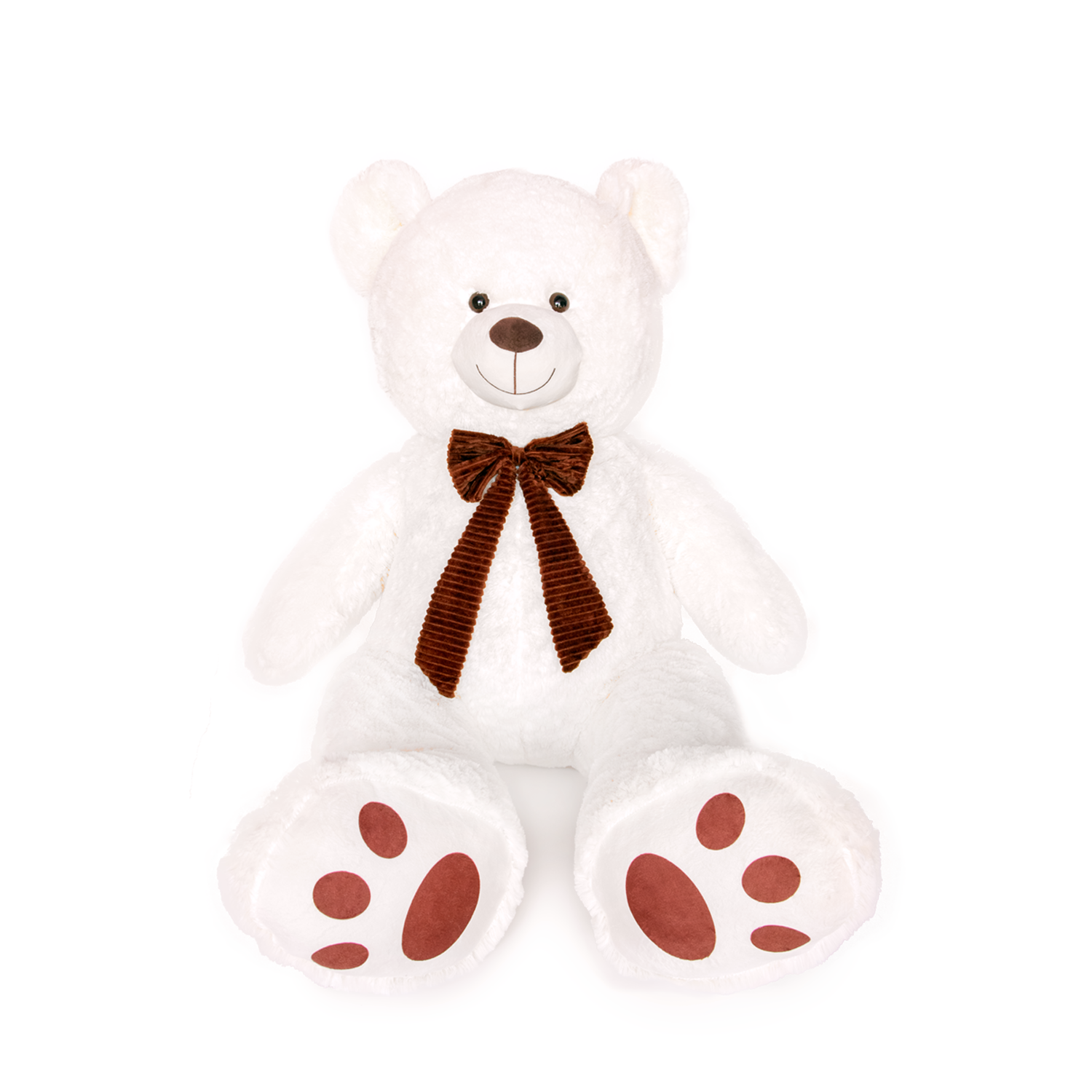 Мече с панделка - Екрю 130см