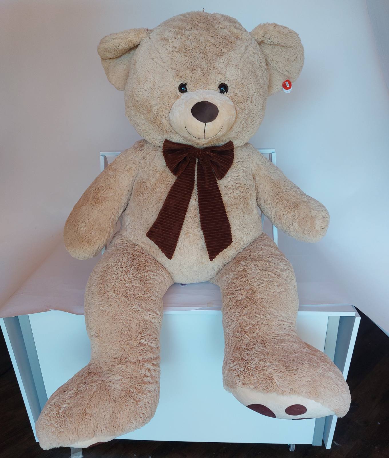 Мече с панделка - Екрю 160см