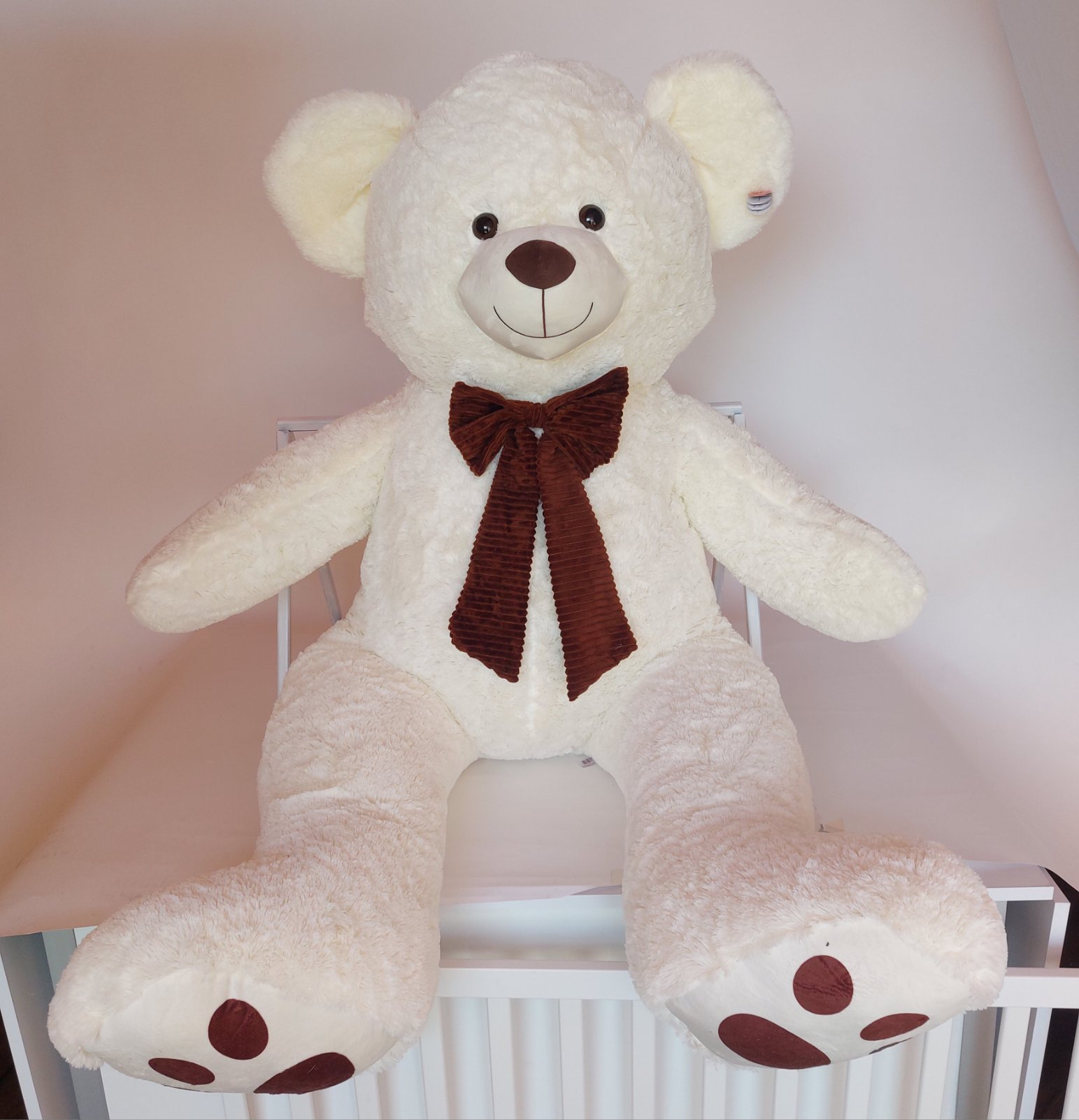 Мече с панделка - Бежово 160см