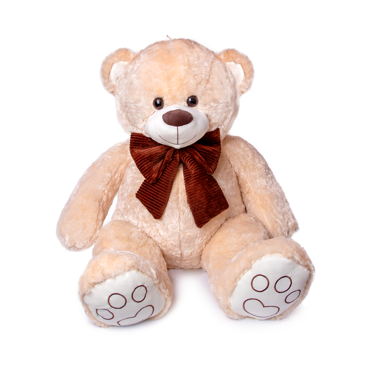 Мече с панделка - Бежов 140см