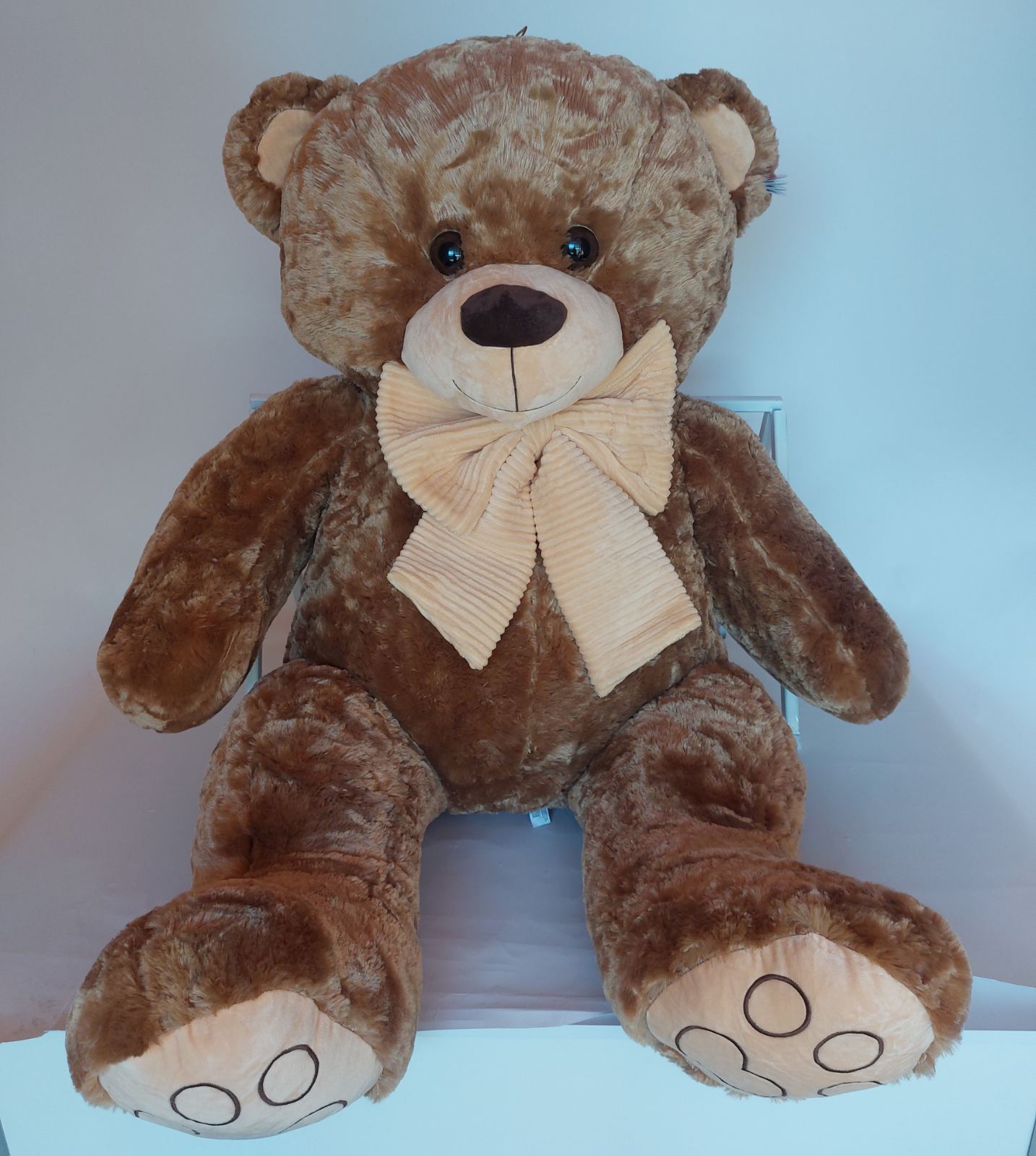 Мече с панделка - Кафяв 140см