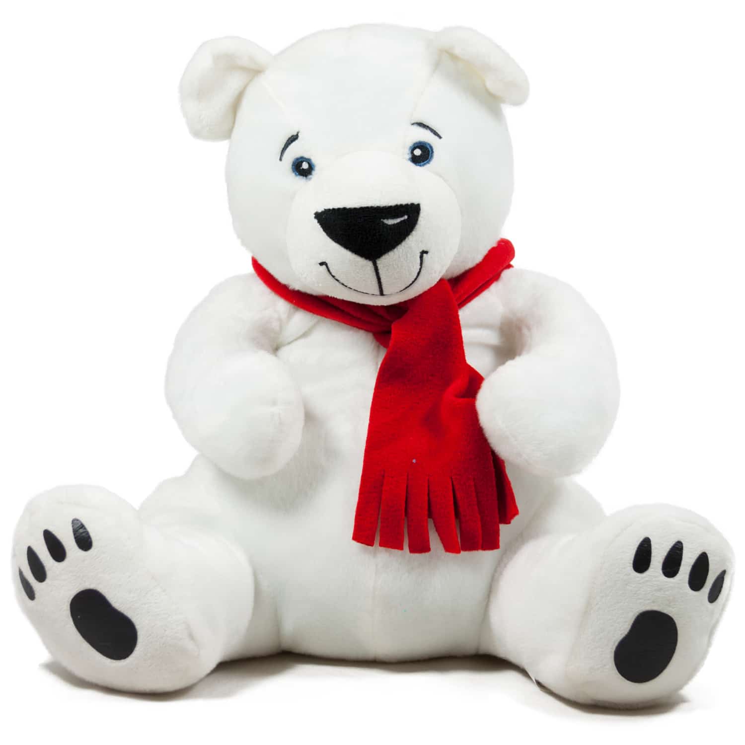 Polar bear with scarf - Red