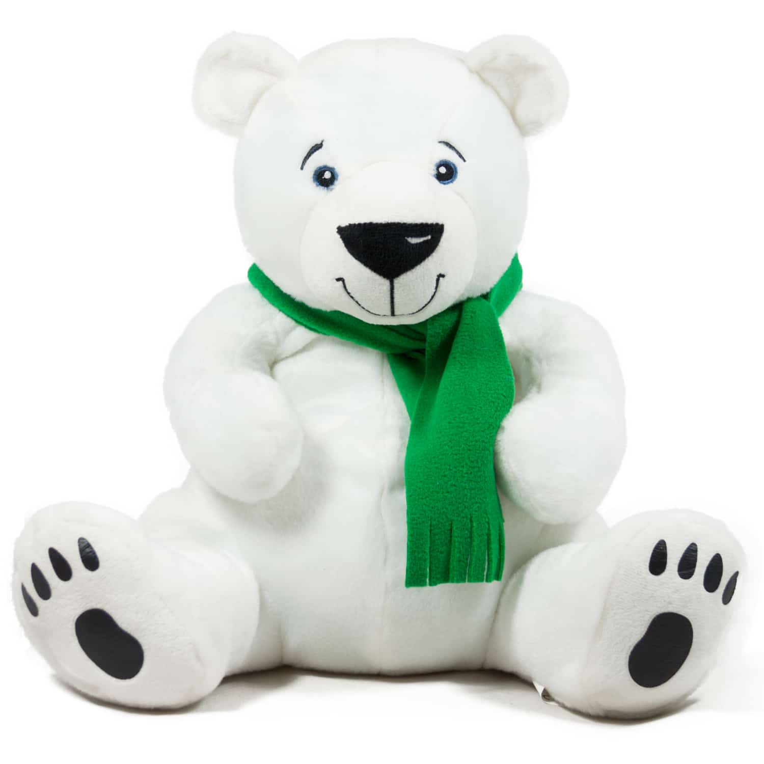 Polar bear with scarf - Green