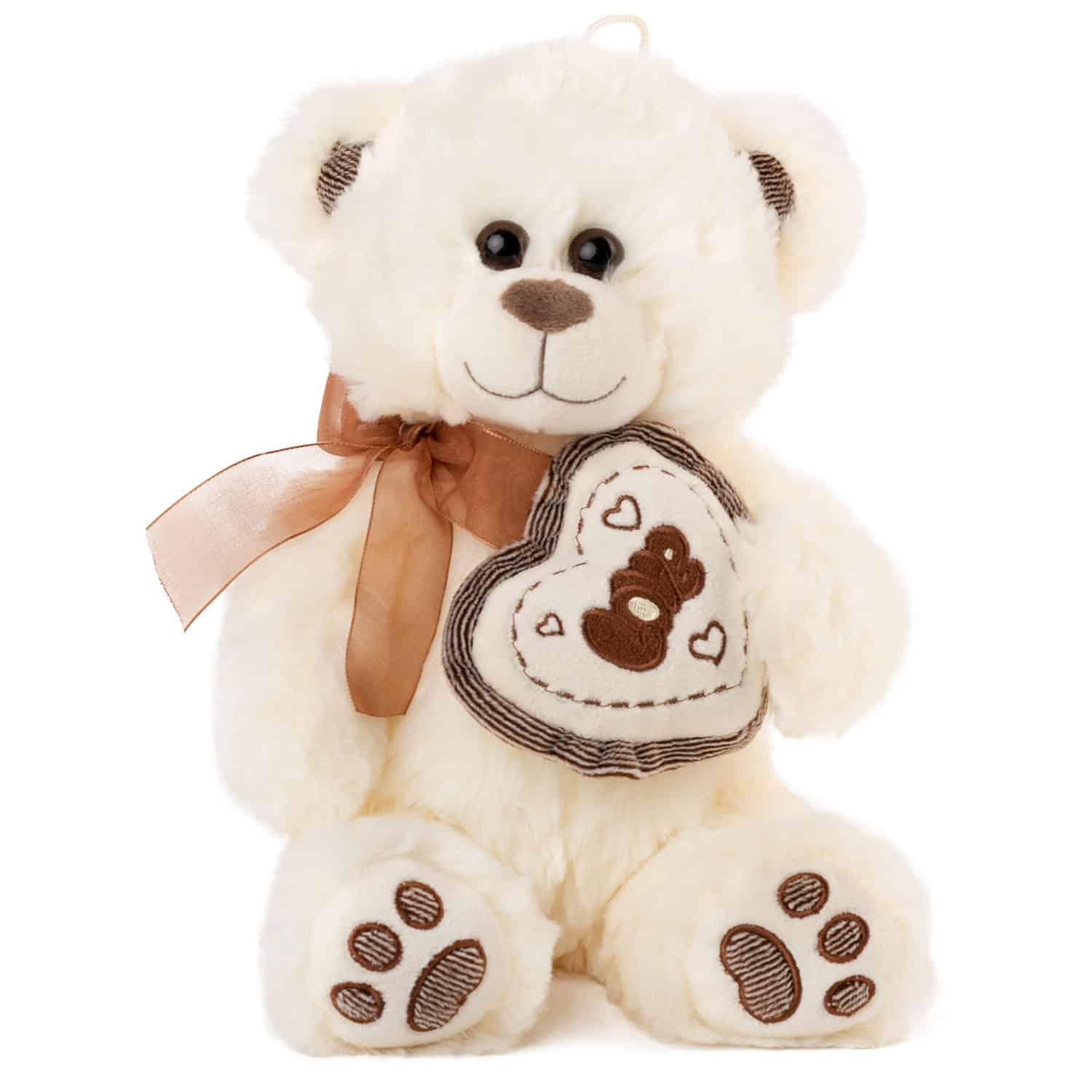 Bear with ribbon and heart Love - White