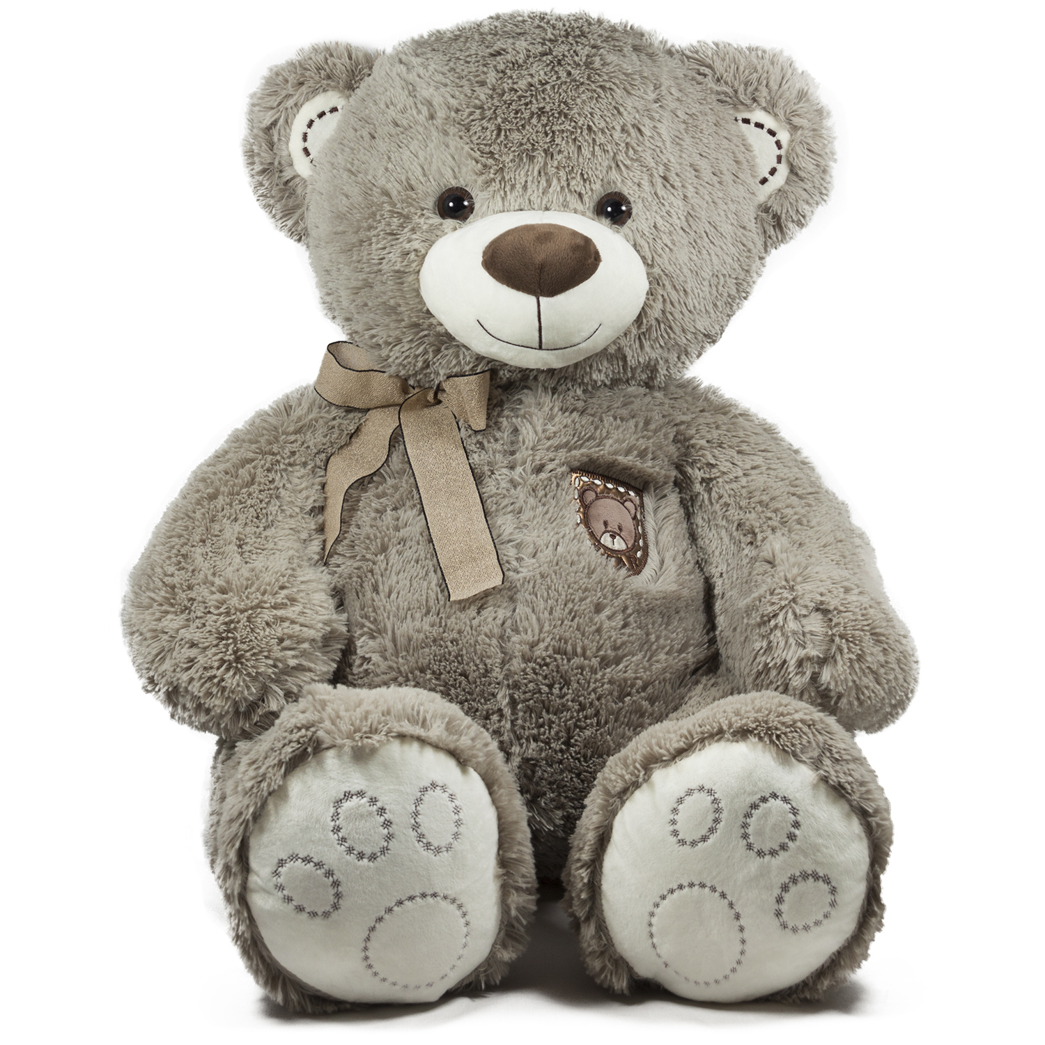 Bear with ribbon - Grey