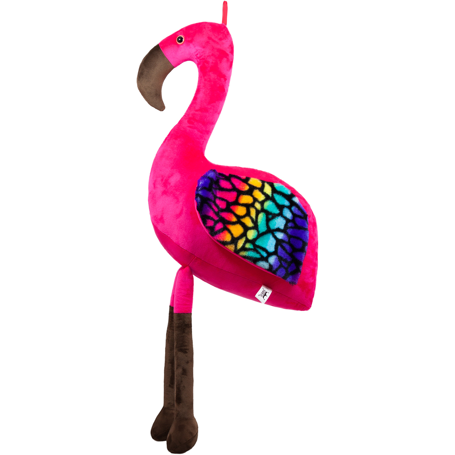 Flamingo with colorful wings