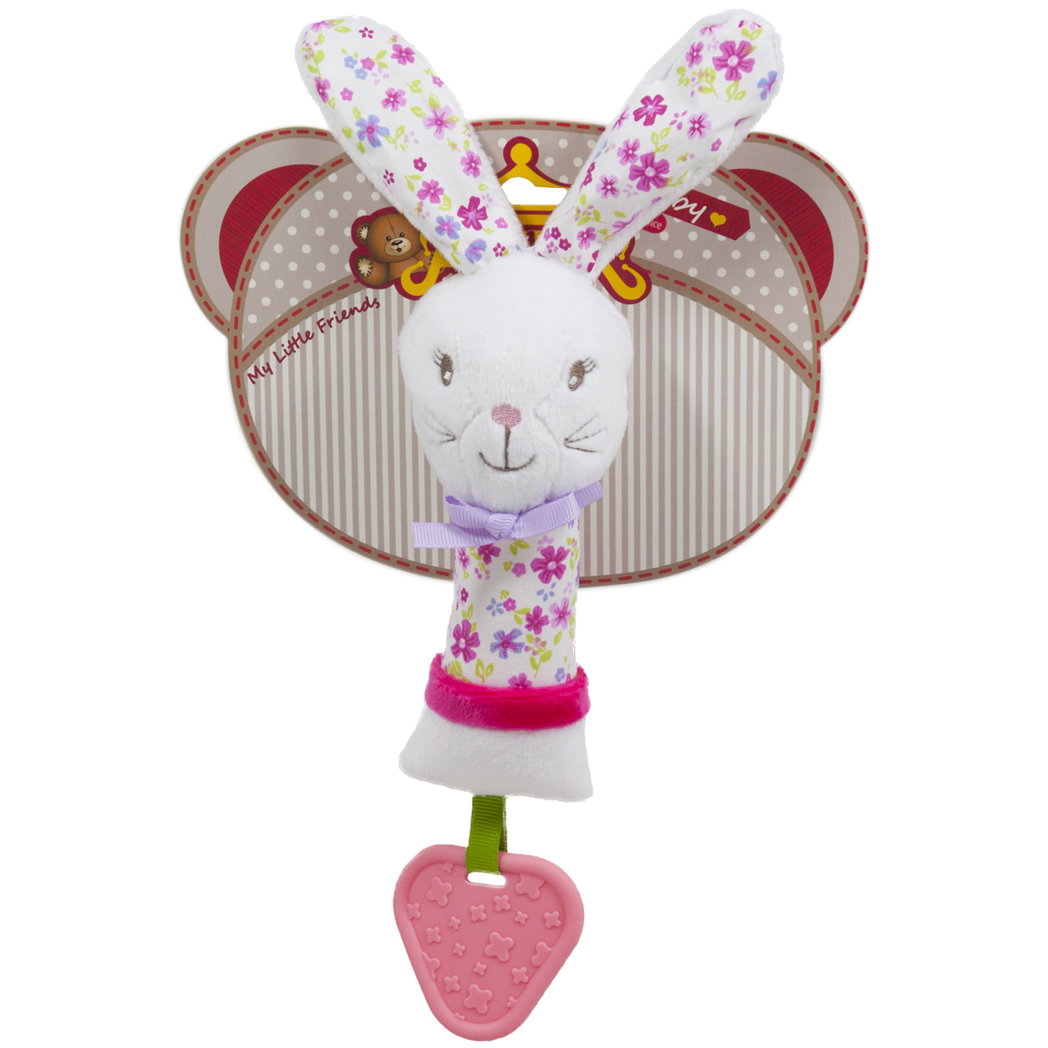 Baby bunny holder with flowers