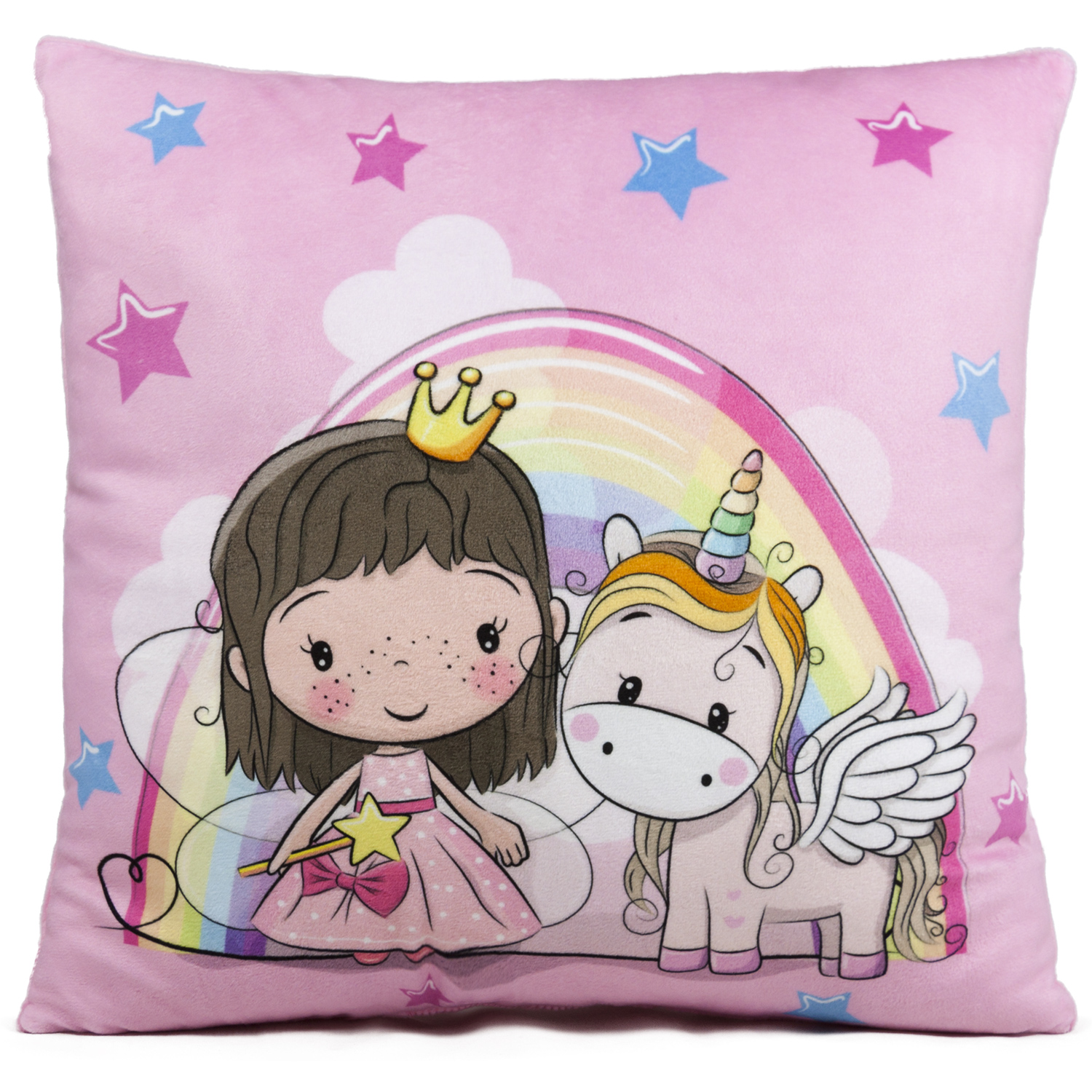 Pillow with princess and unicorn