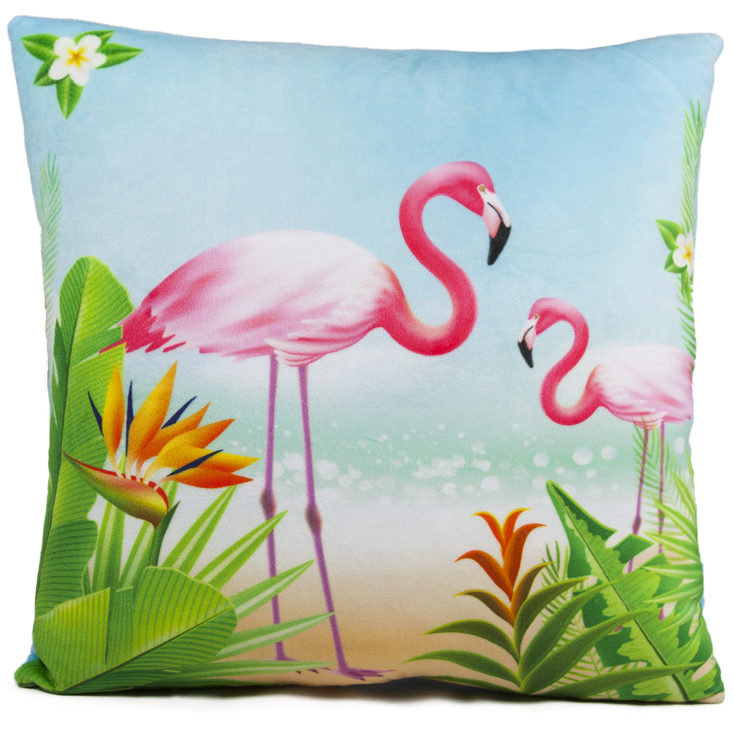 Pillow with flamingos
