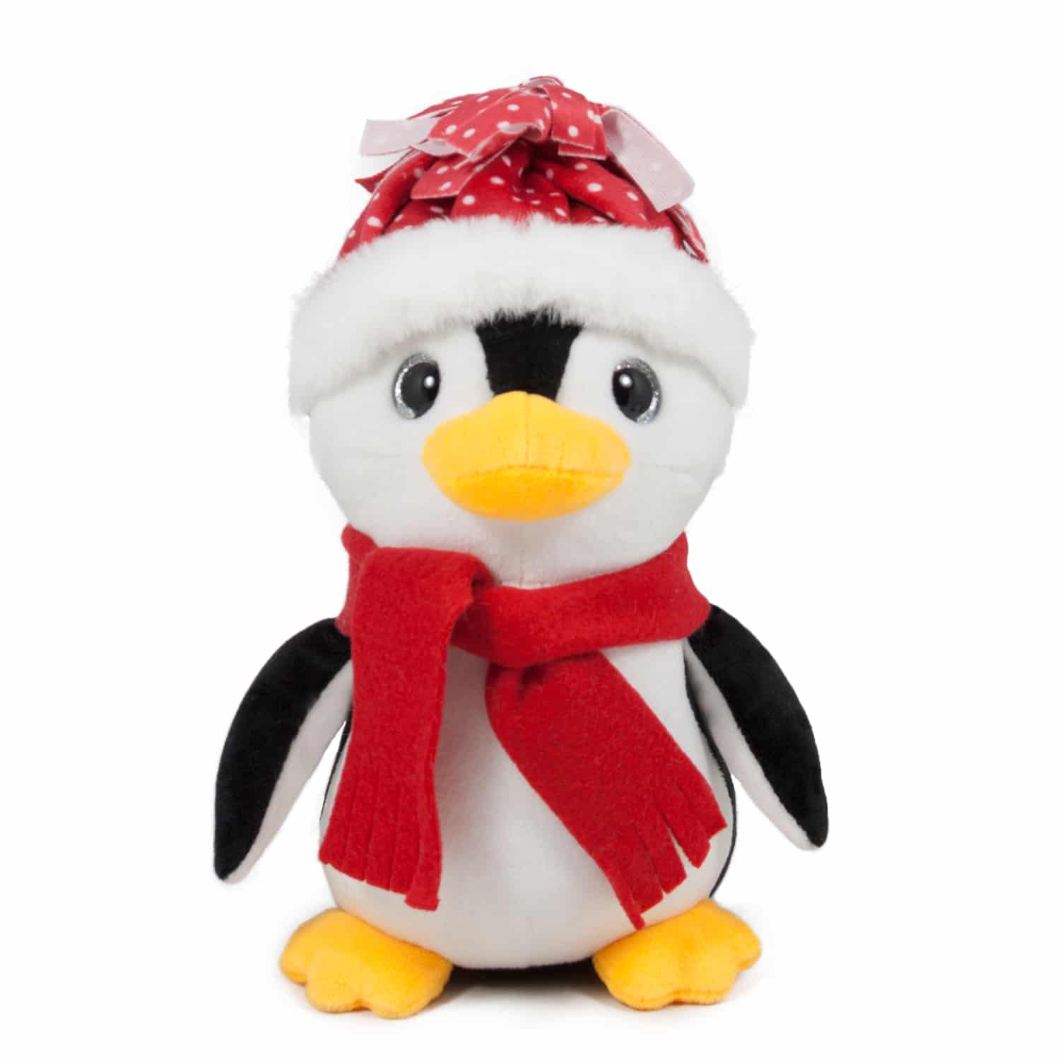 Penguin with hat and scarf - Red