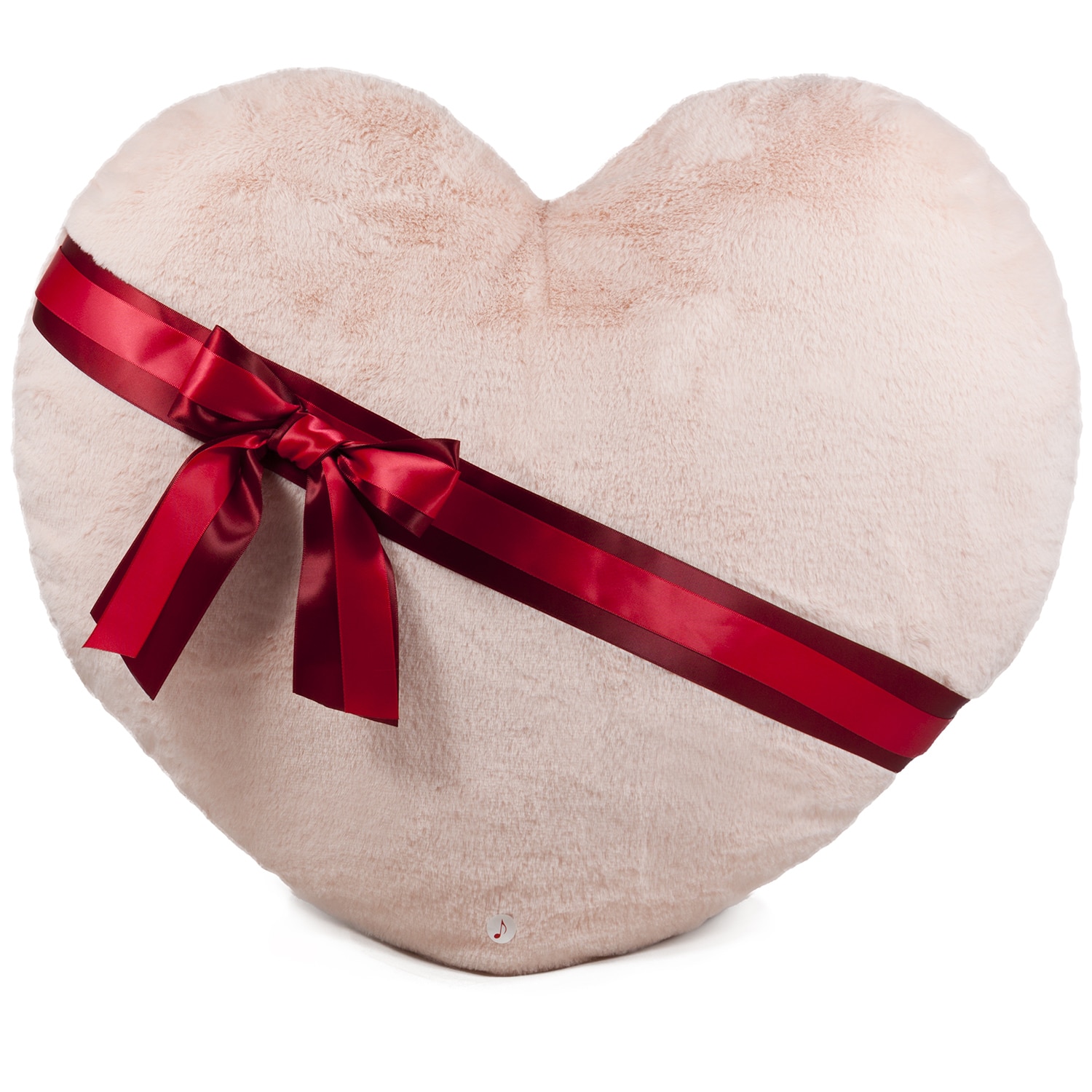 Plush heart with ribbon and sound